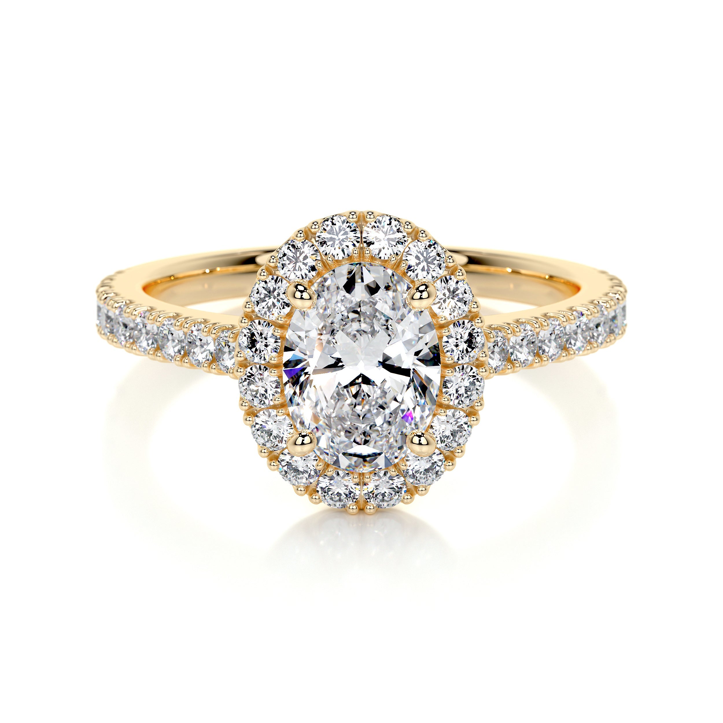 Maria Lab Grown Diamond Ring (2 Carat) -18K Yellow Gold