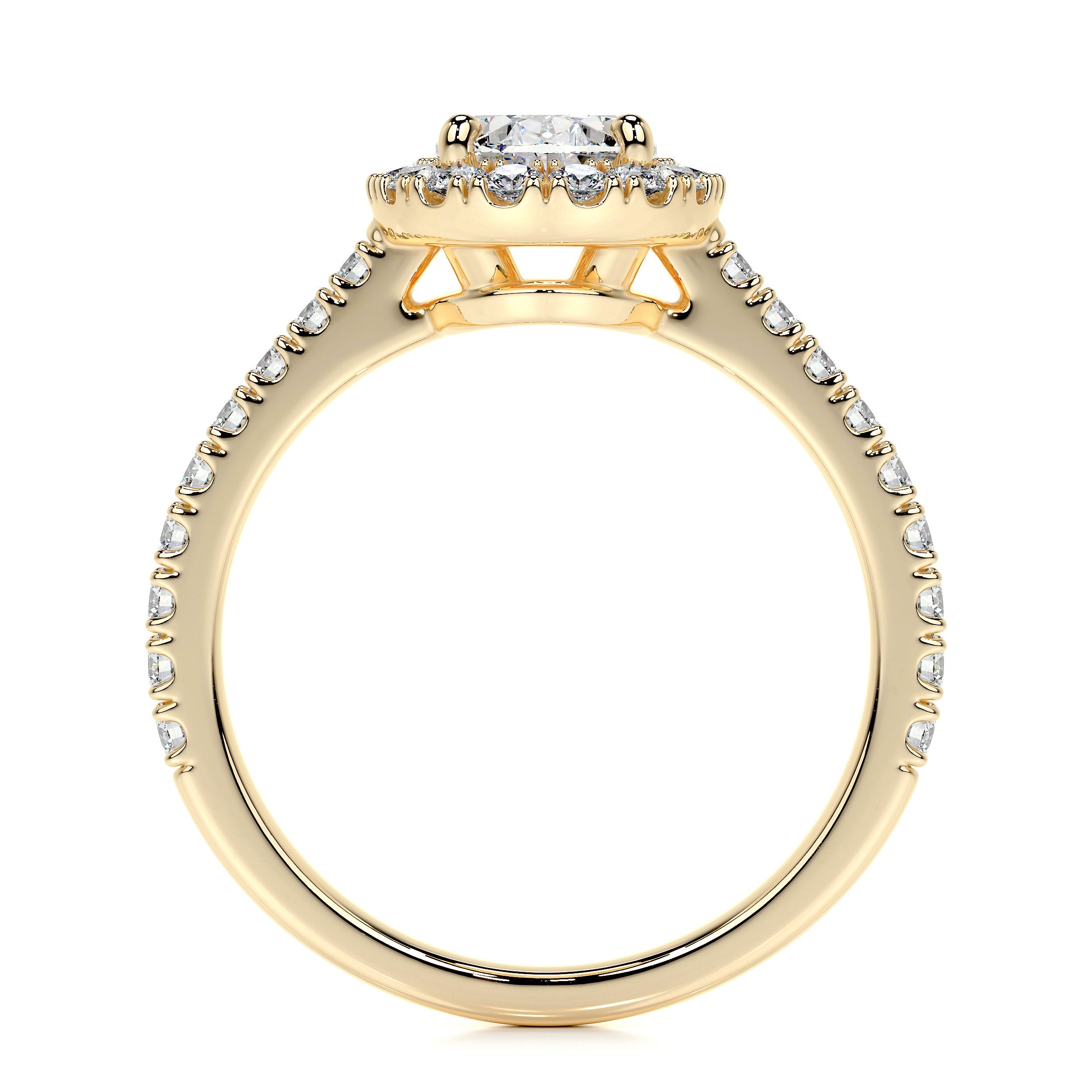 Maria Lab Grown Diamond Ring   (2 Carat) -18K Yellow Gold