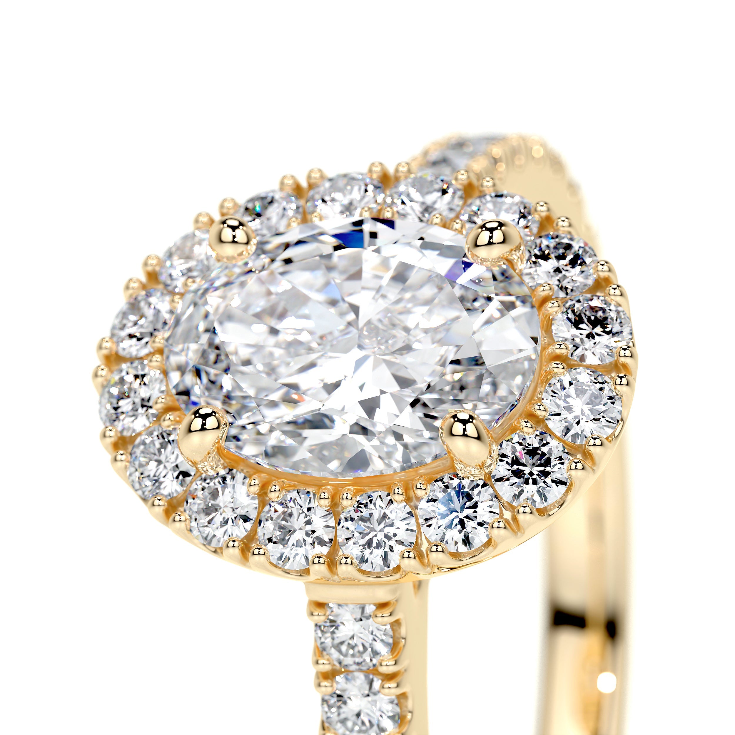 Maria Lab Grown Diamond Ring (2 Carat) -18K Yellow Gold