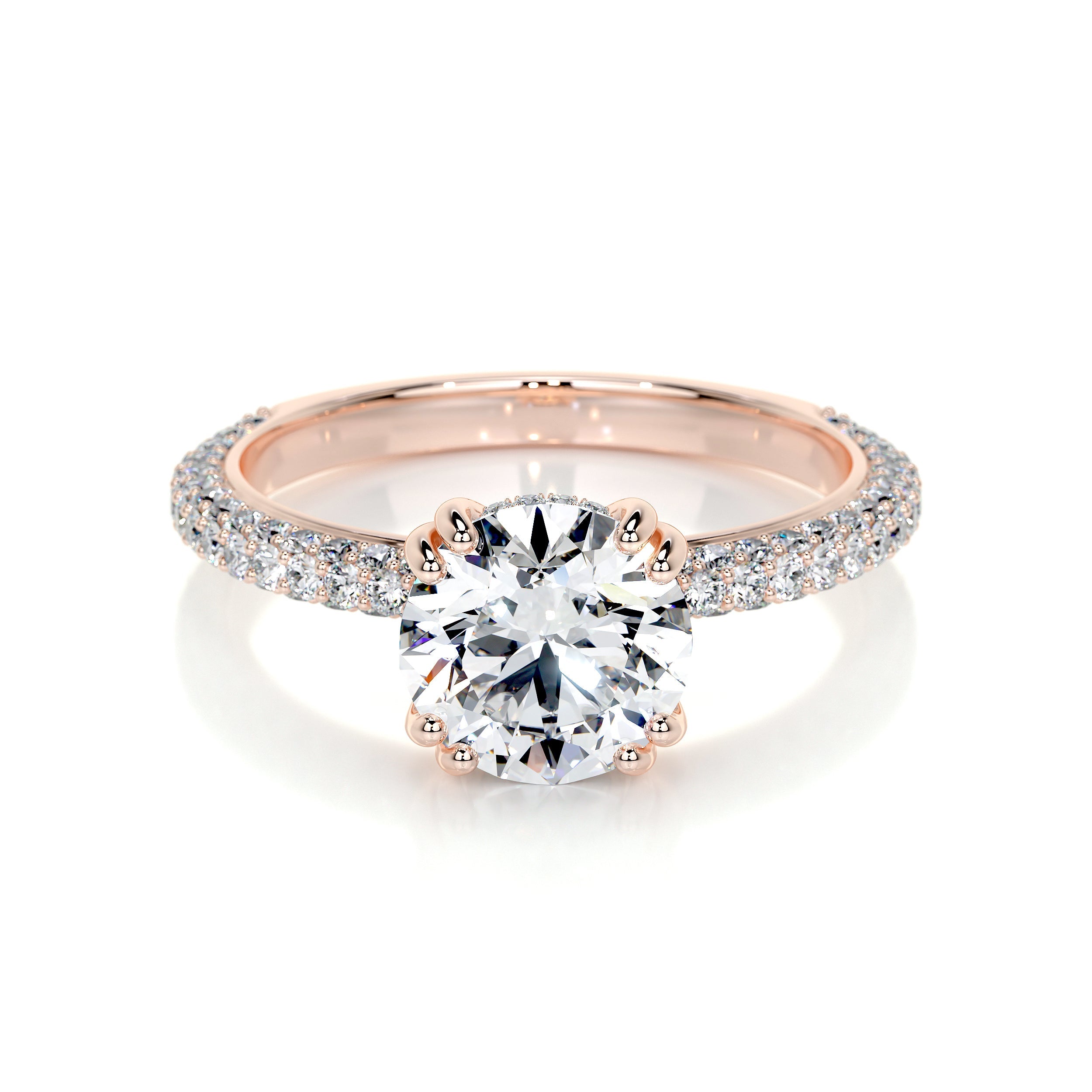 Lorena Lab Grown Diamond Ring (2.5 Carat) -14K Rose Gold