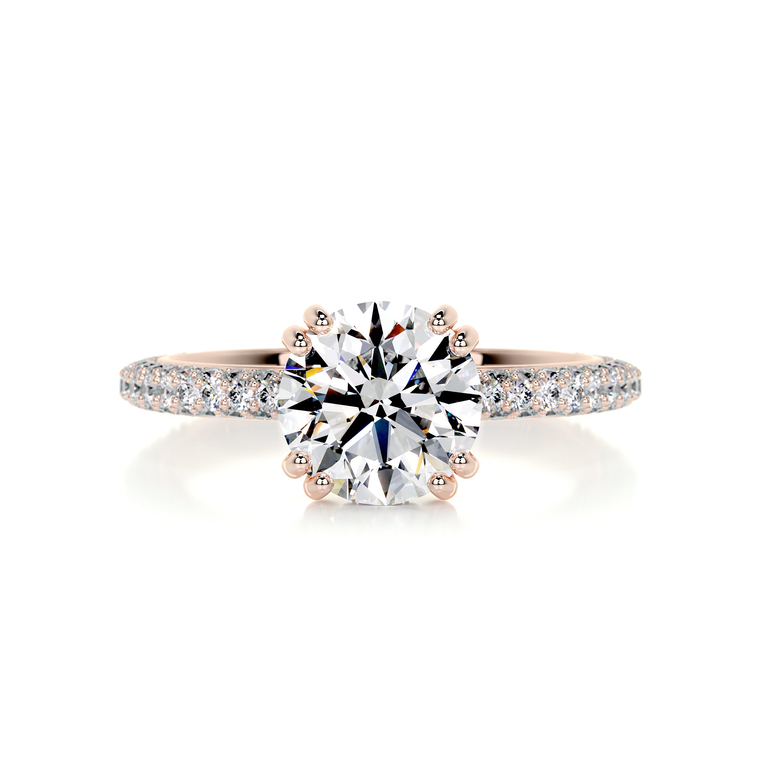 Lorena Diamond Engagement Ring -14K Rose Gold