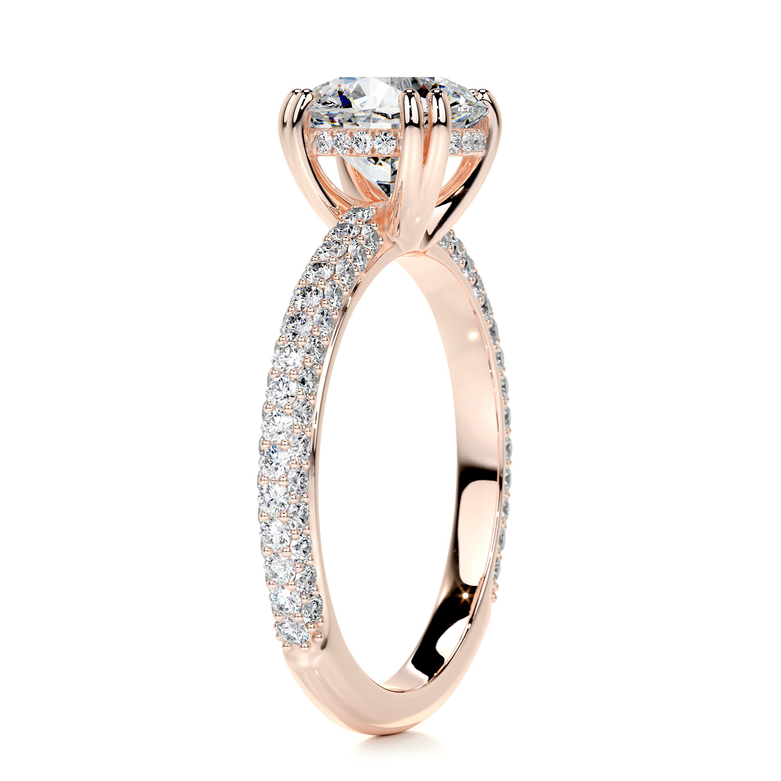 Lorena Diamond Engagement Ring -14K Rose Gold