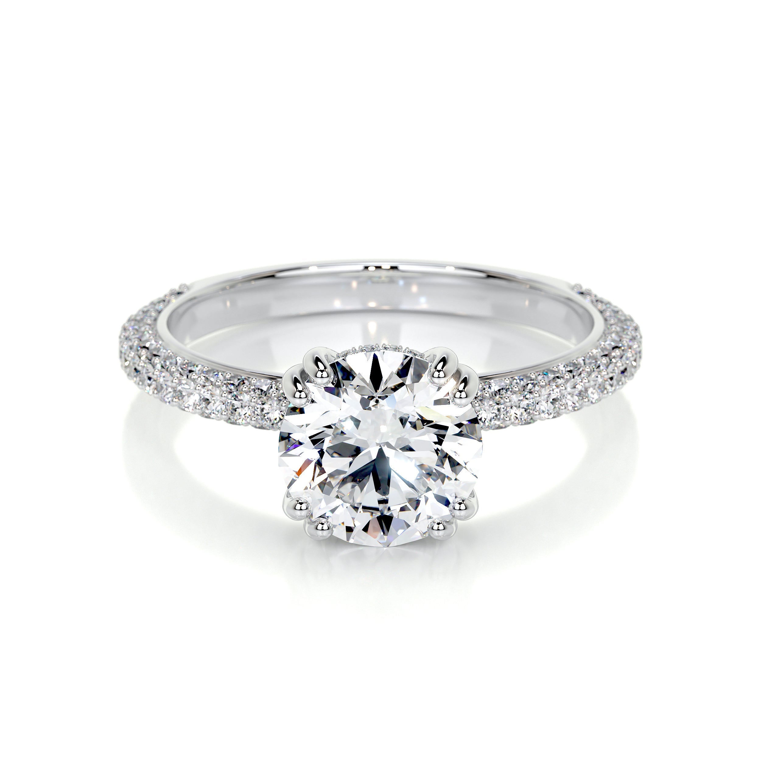 Lorena Lab Grown Diamond Ring (2.5 Carat) -14K White Gold