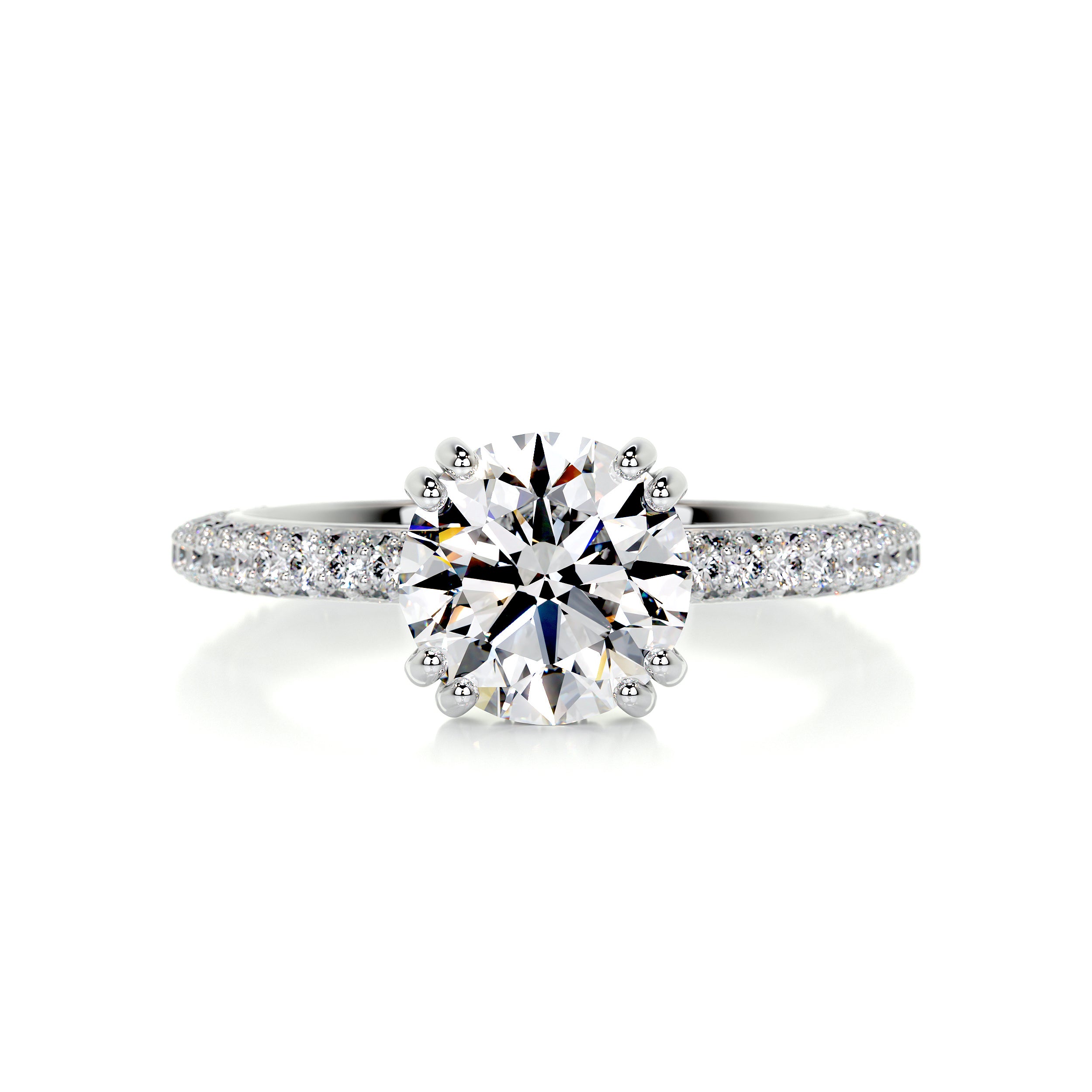 Lorena Diamond Engagement Ring -14K White Gold