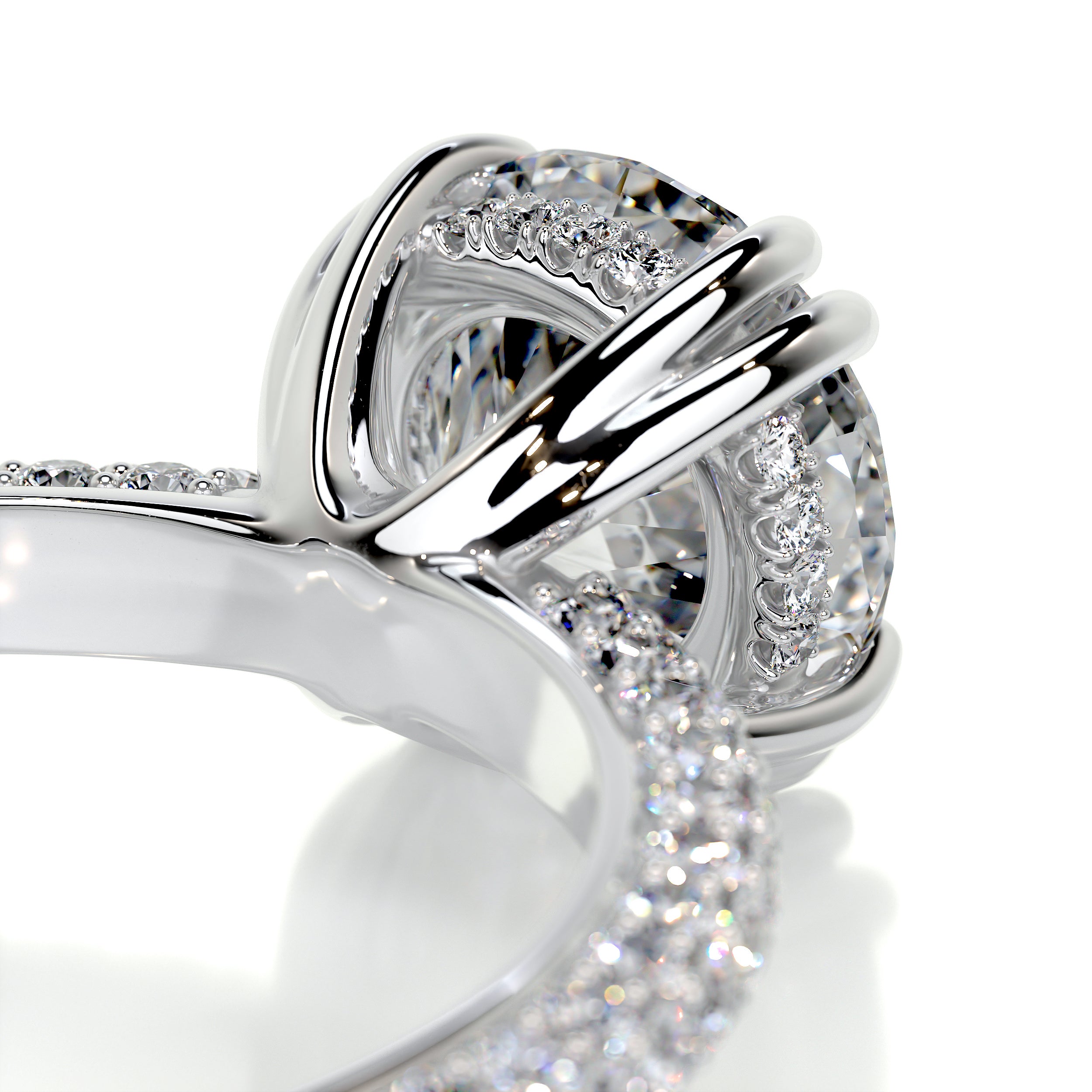 Lorena Diamond Engagement Ring -14K White Gold