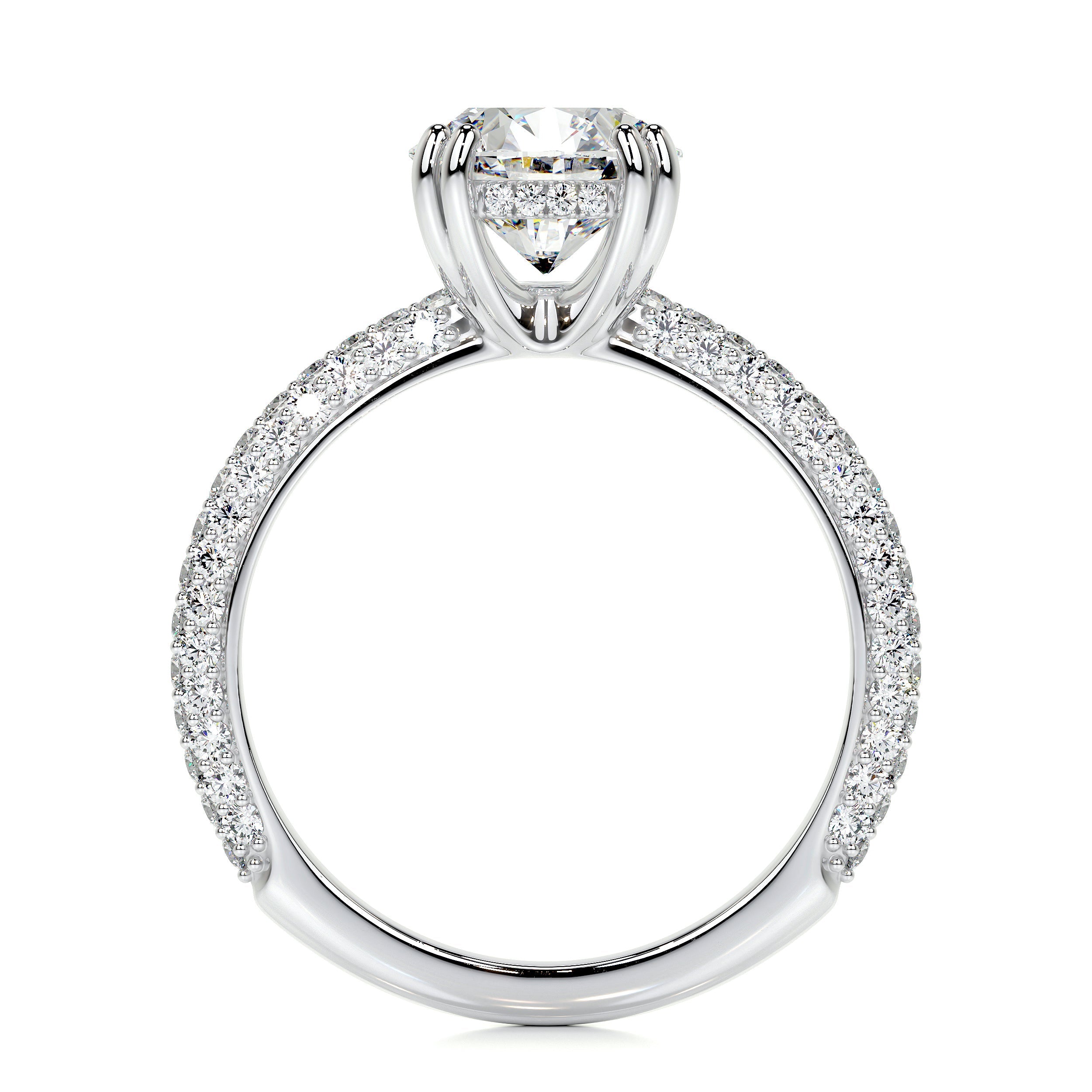 Lorena Lab Grown Diamond Ring (2.5 Carat) -18K White Gold