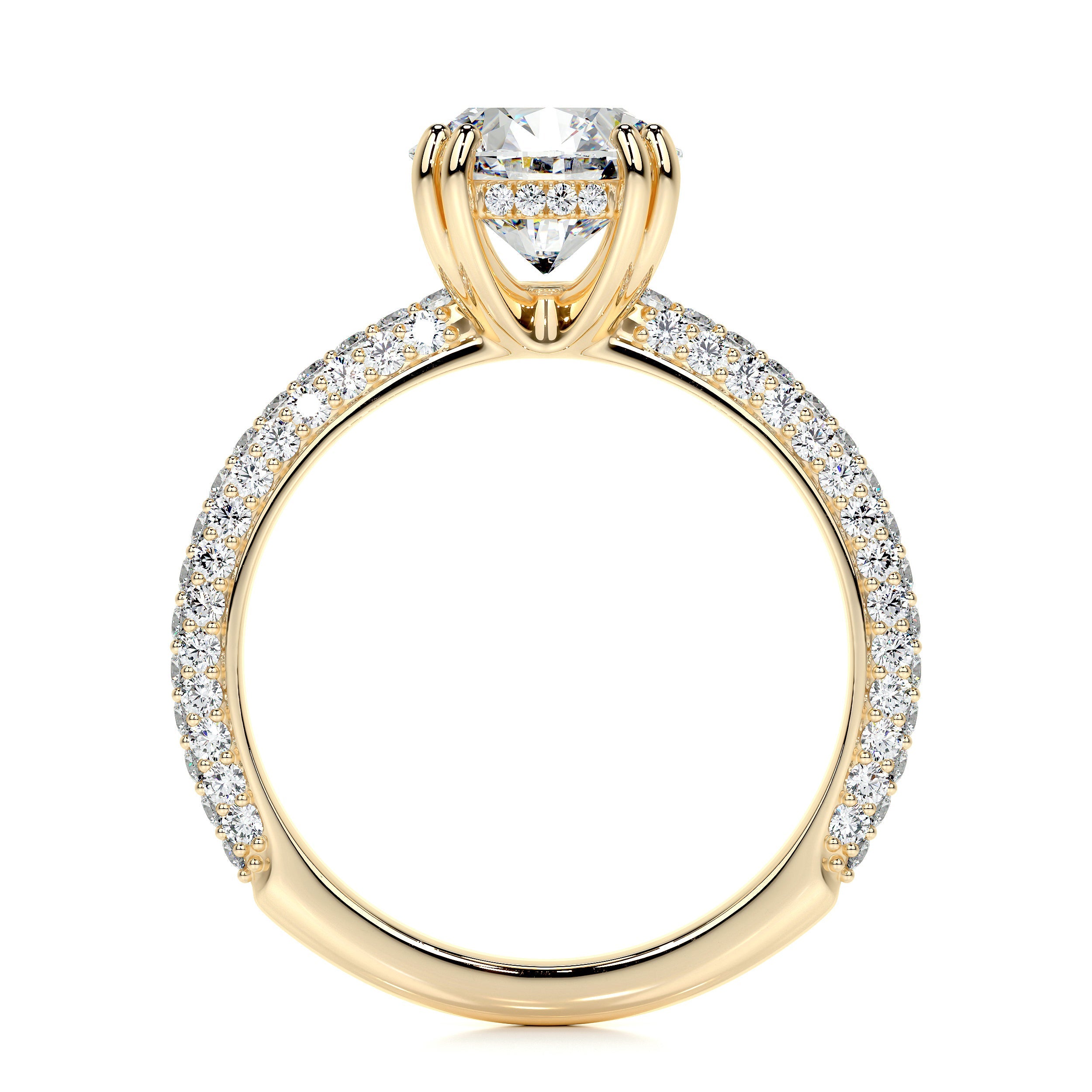 Lorena Lab Grown Diamond Ring (2.5 Carat) -18K Yellow Gold