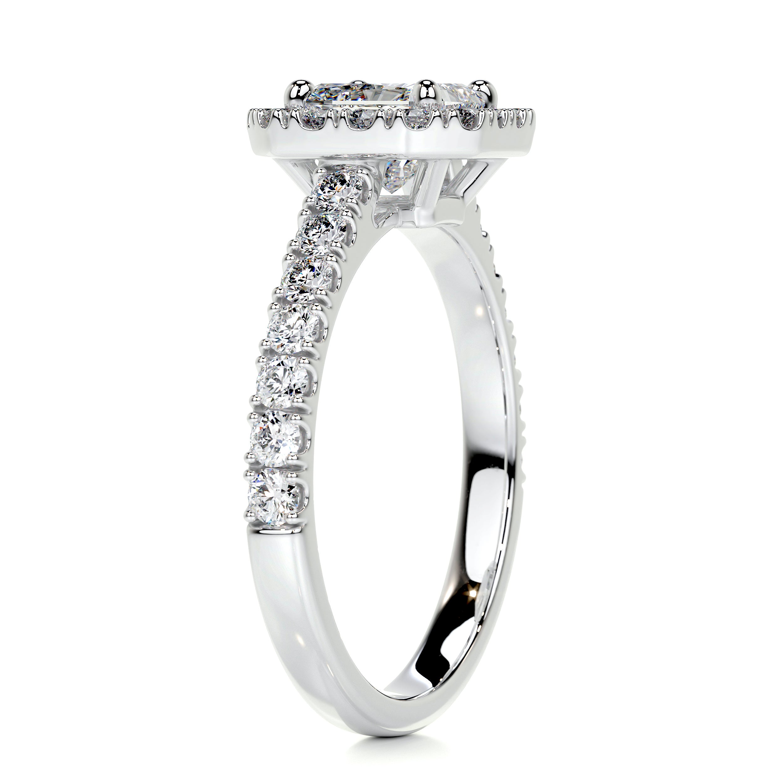 Cora Diamond Engagement Ring -18K White Gold