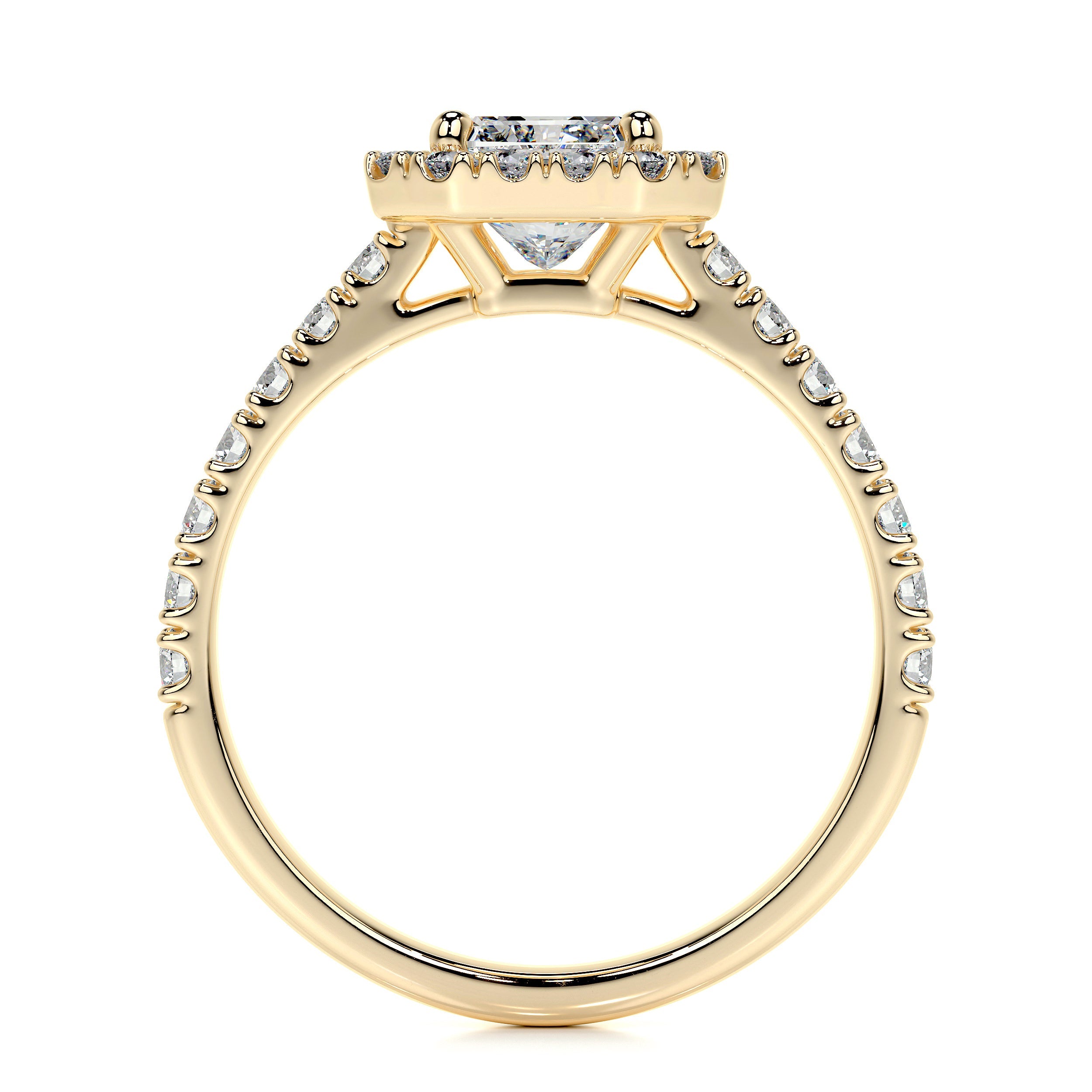Cora Lab Grown Diamond Ring   (1.35 Carat) -18K Yellow Gold