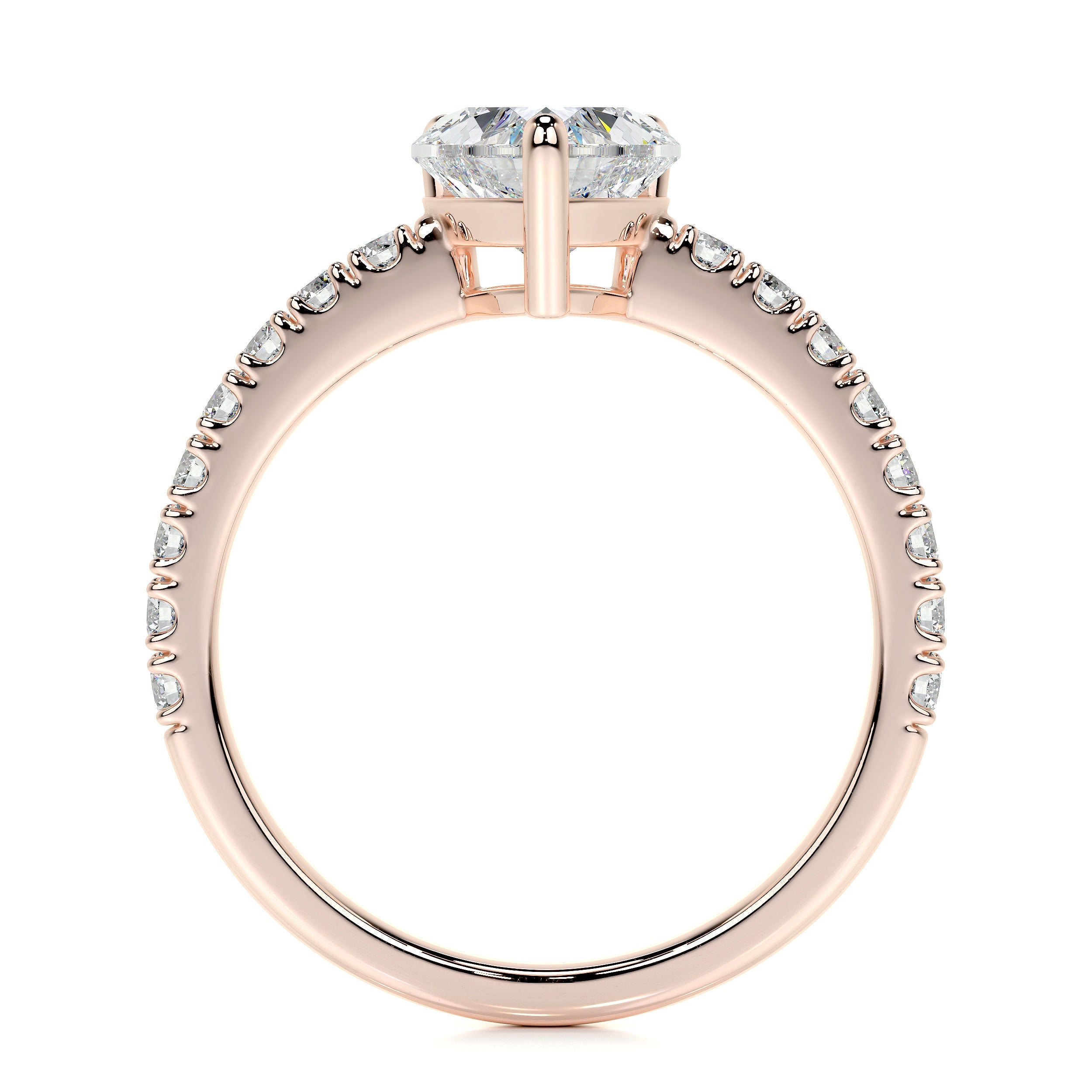 Audrey Lab Grown Diamond Ring (1.3 Carat) -14K Rose Gold