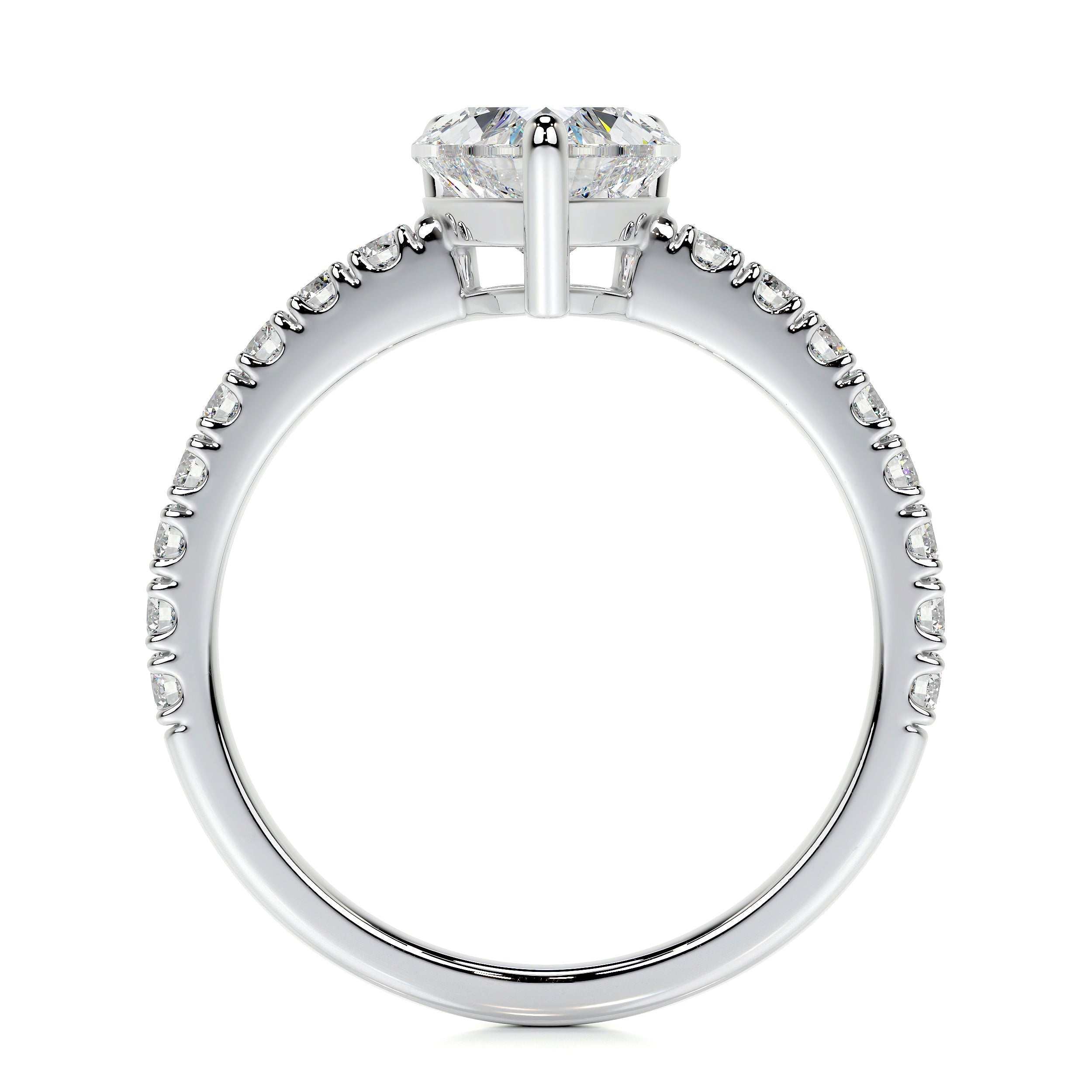 Audrey Lab Grown Diamond Ring   (1.3 Carat) -18K White Gold