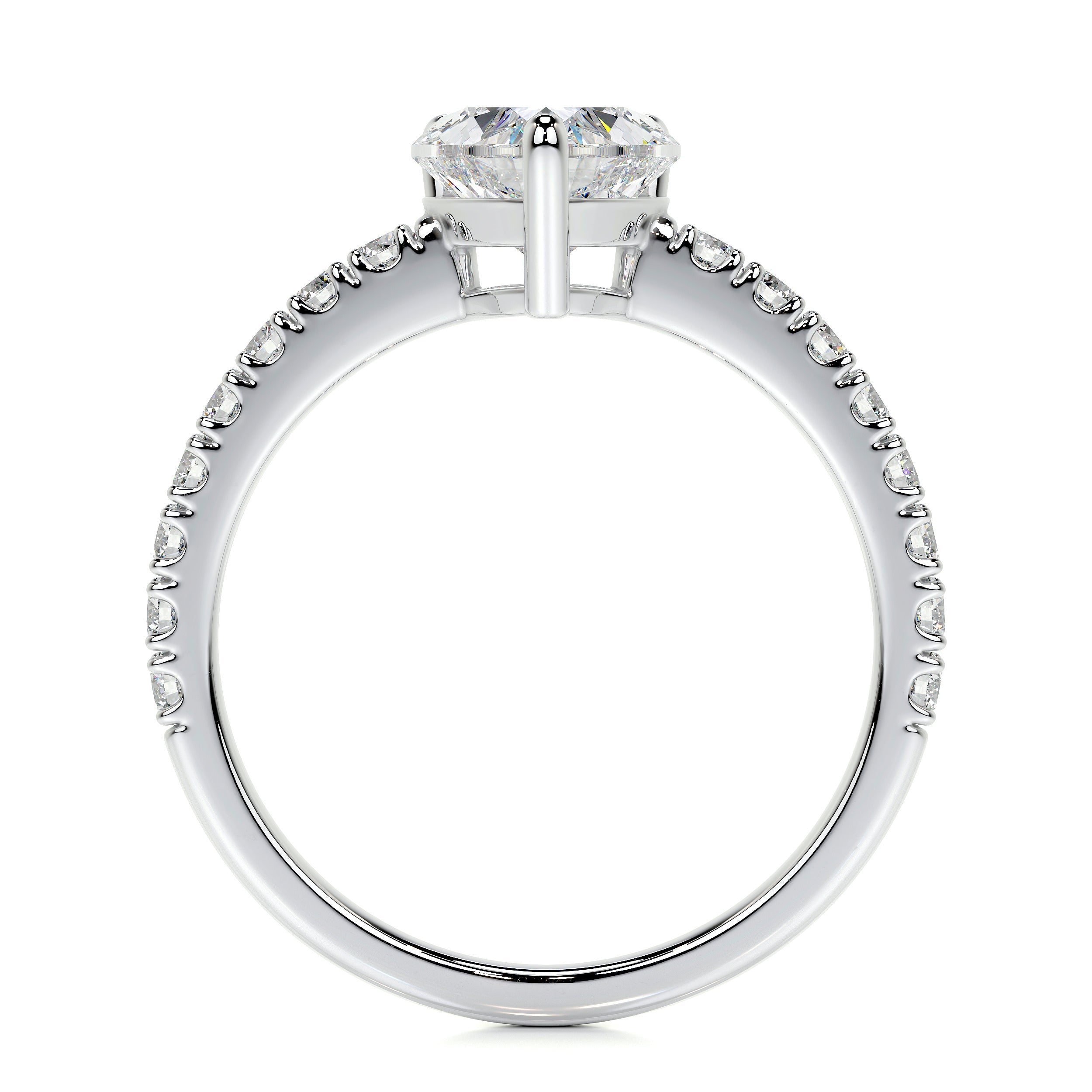 Audrey Lab Grown Diamond Ring (1.3 Carat) -14K White Gold
