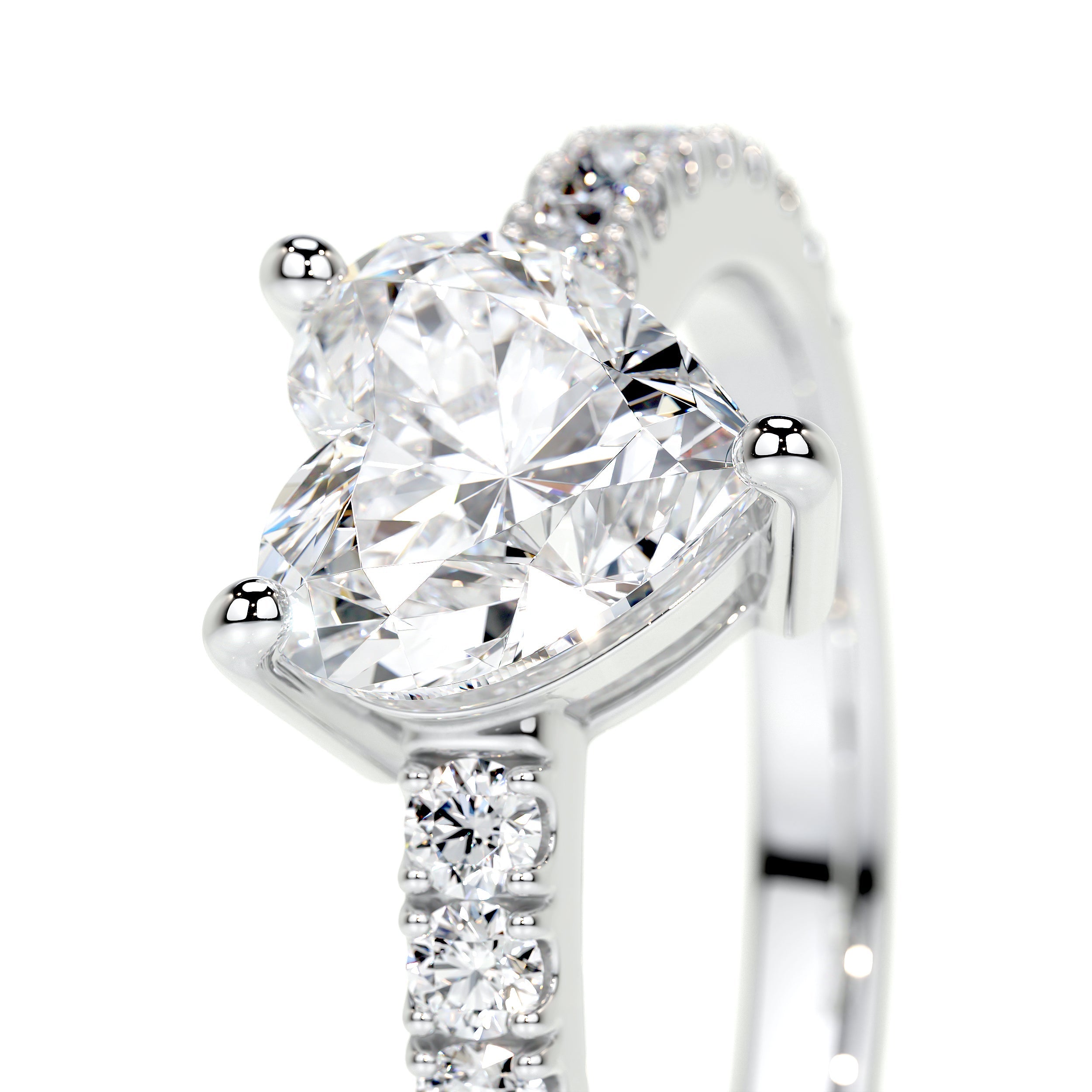 Audrey Lab Grown Diamond Ring (1.3 Carat) -14K White Gold