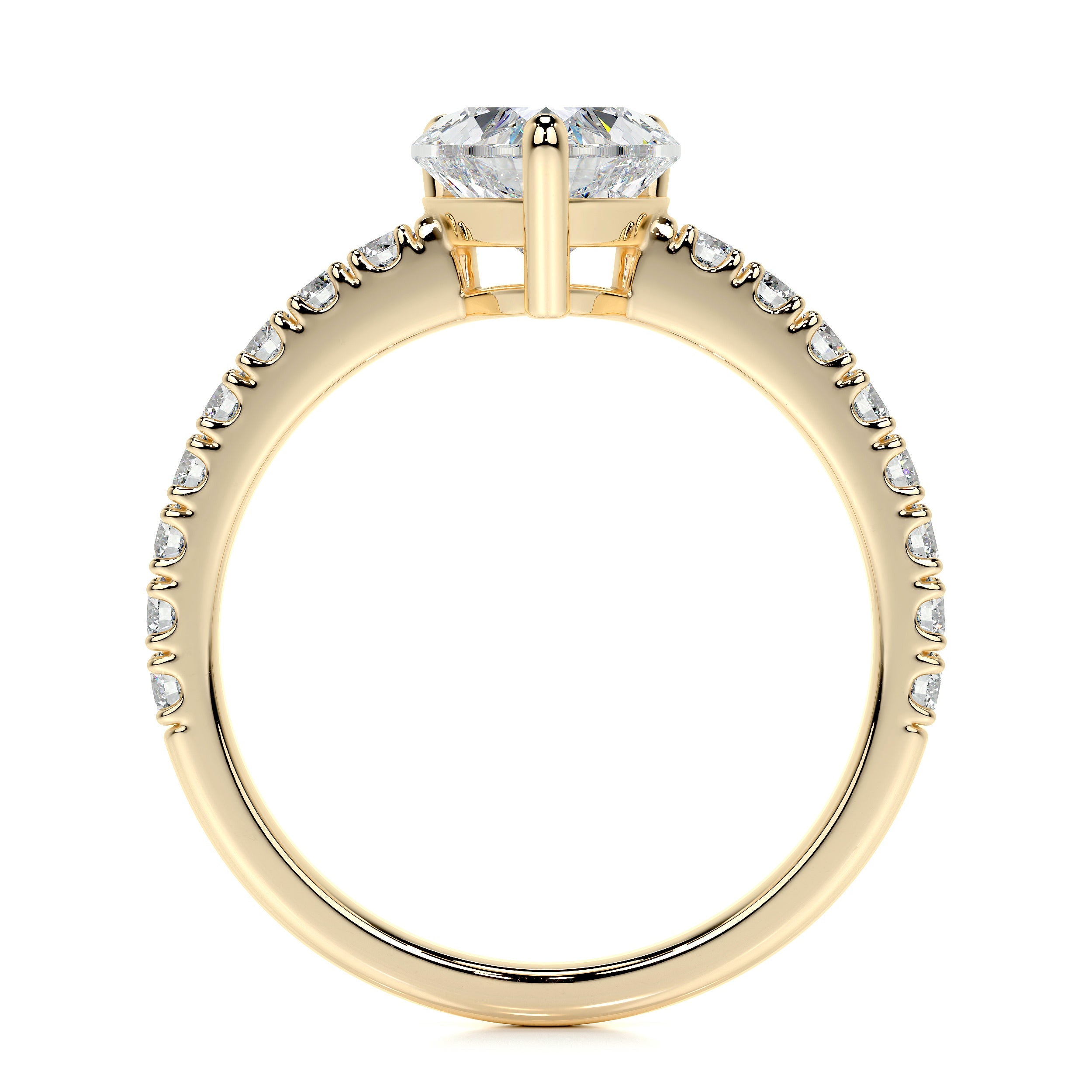 Audrey Lab Grown Diamond Ring (1.3 Carat) -18K Yellow Gold