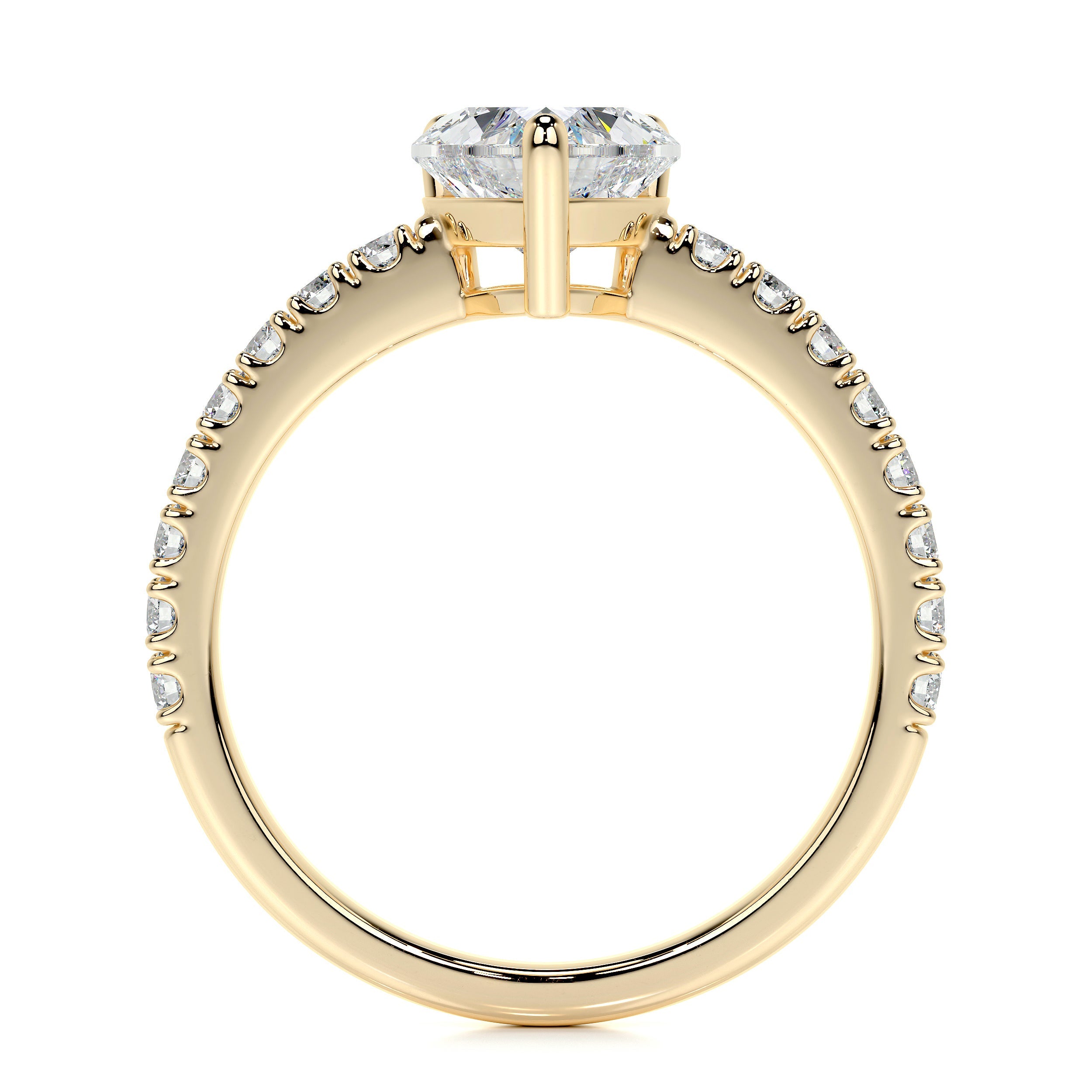 Audrey Lab Grown Diamond Ring   (1.3 Carat) -18K Yellow Gold