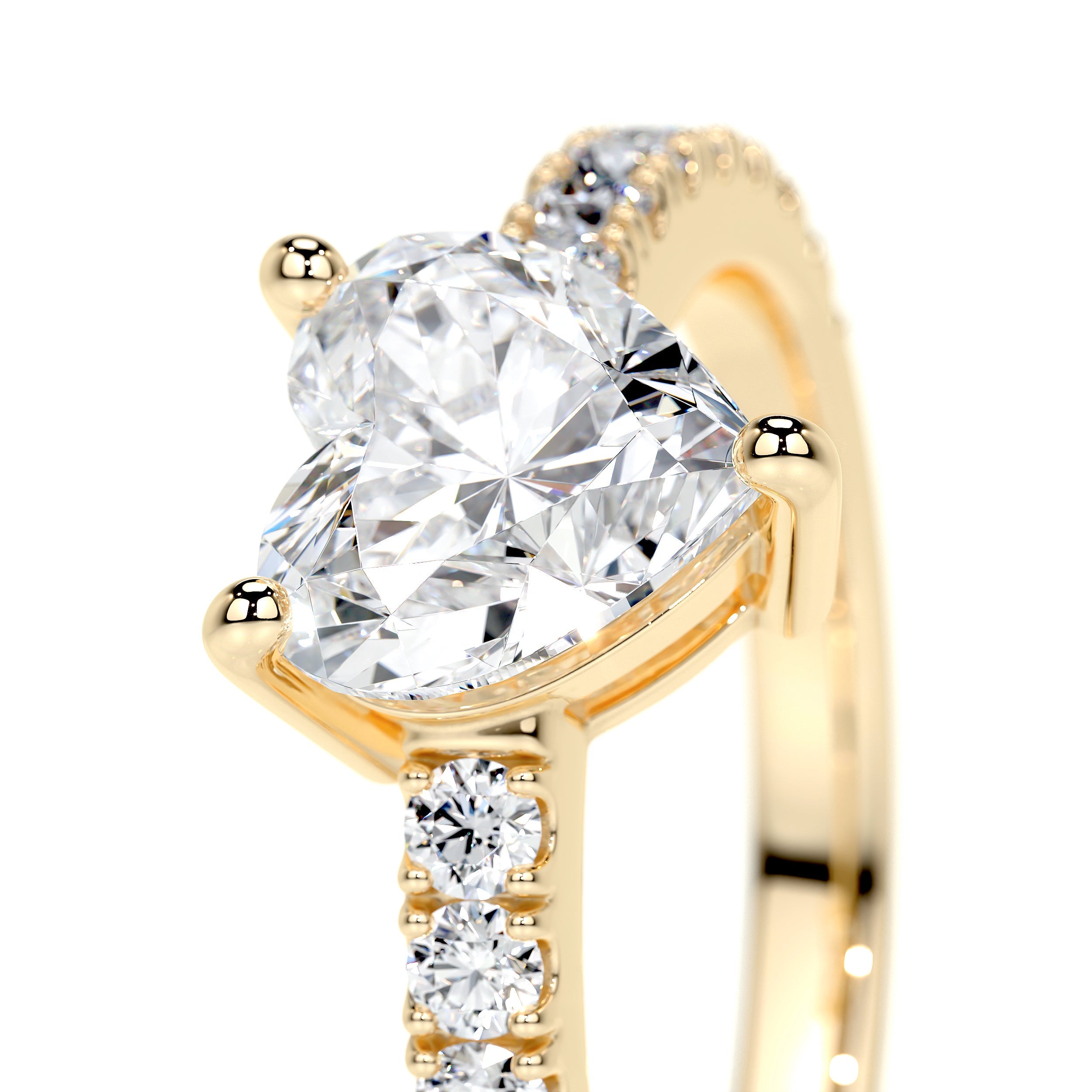 Audrey Lab Grown Diamond Ring (1.3 Carat) -18K Yellow Gold