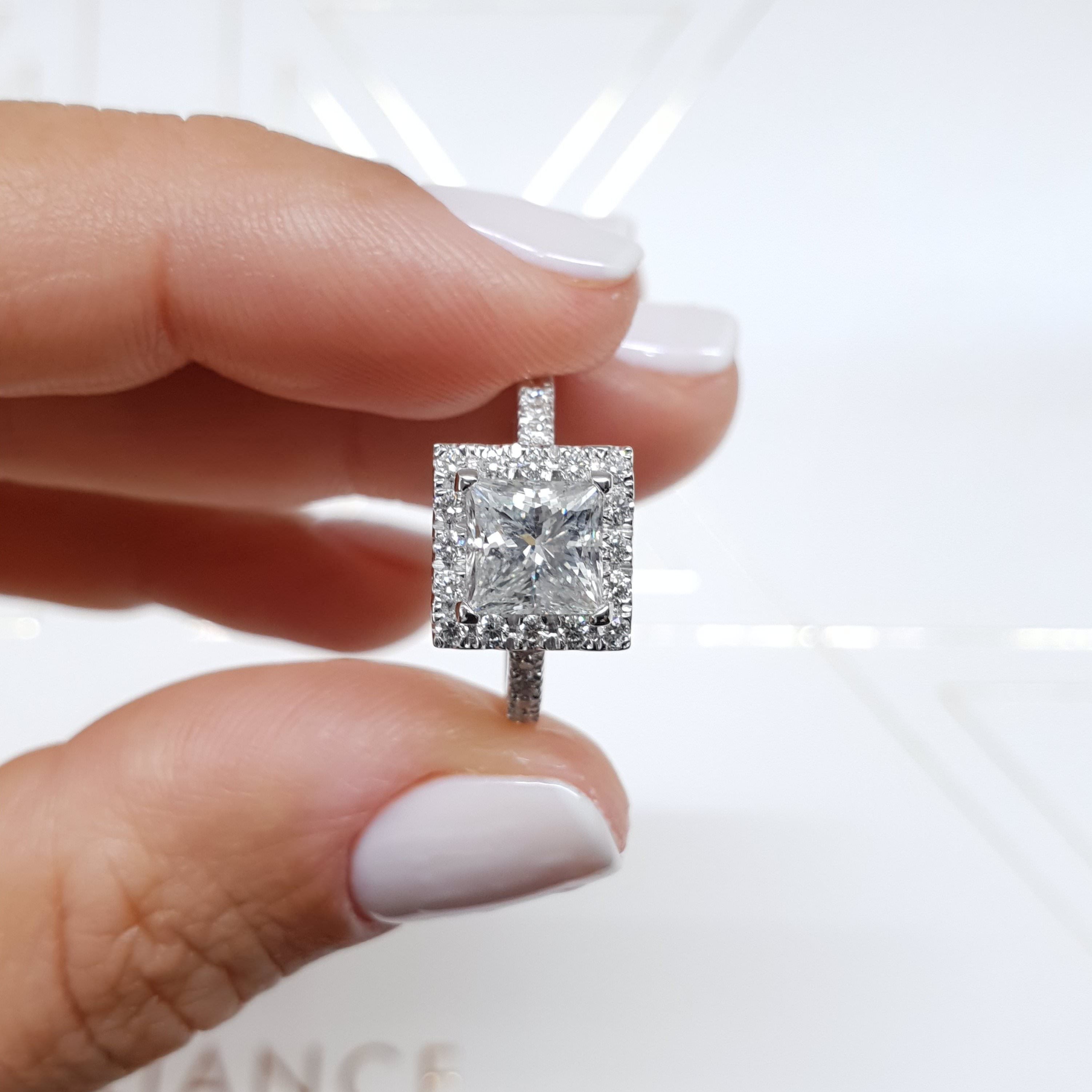 Patricia Diamond Engagement Ring -14K White Gold
