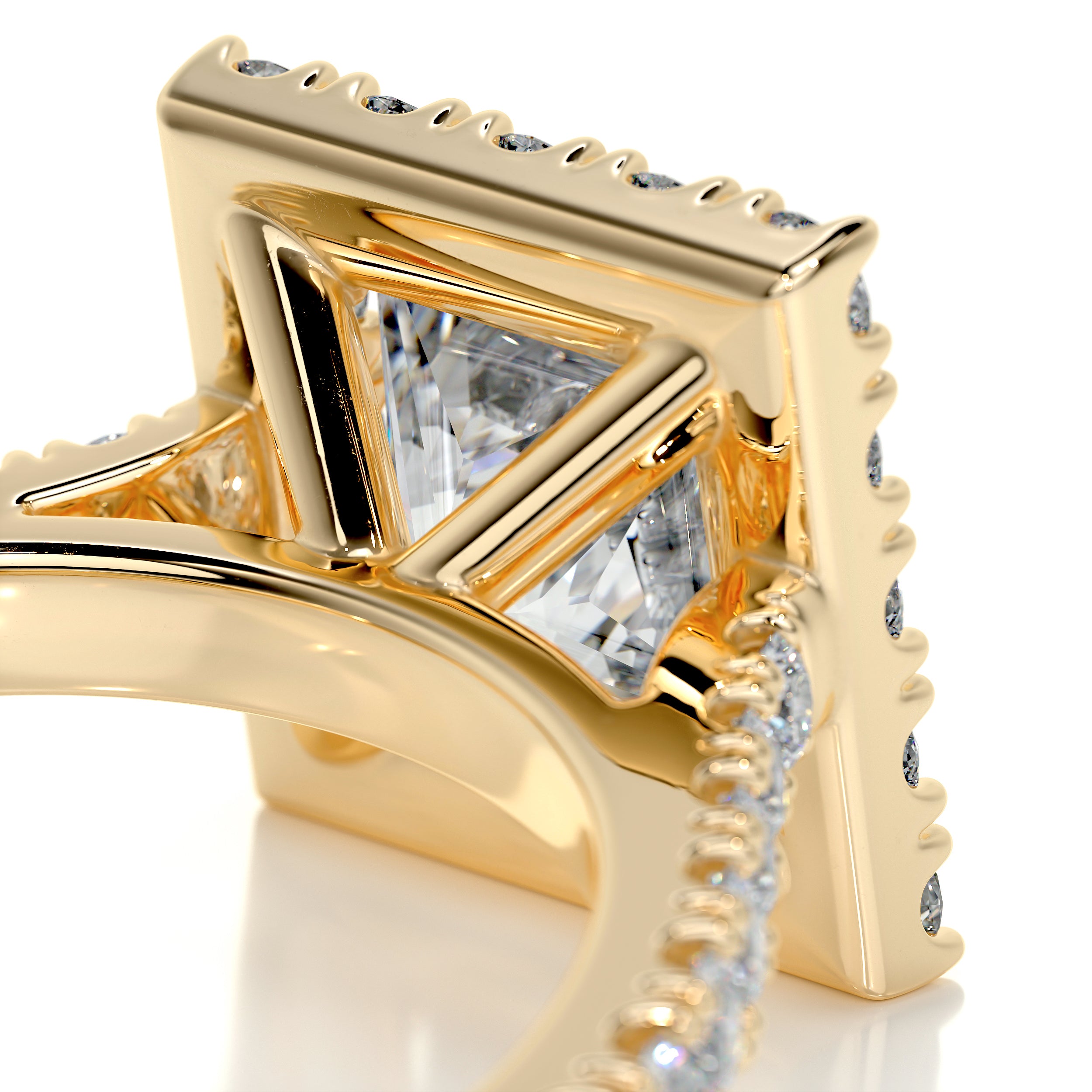 Patricia Diamond Engagement Ring -18K Yellow Gold