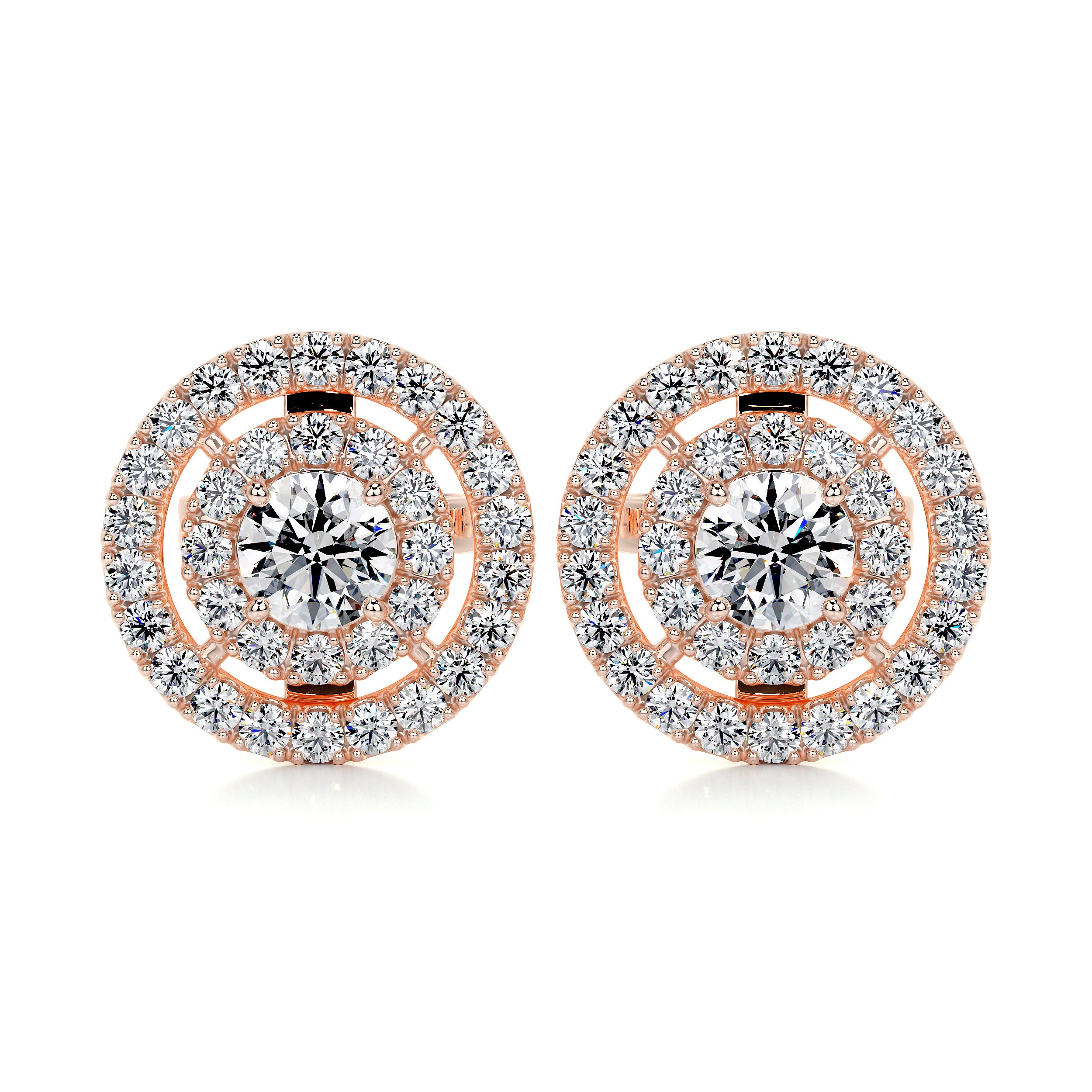Joan Diamond Earrings (1 Carat) - 14K Rose Gold