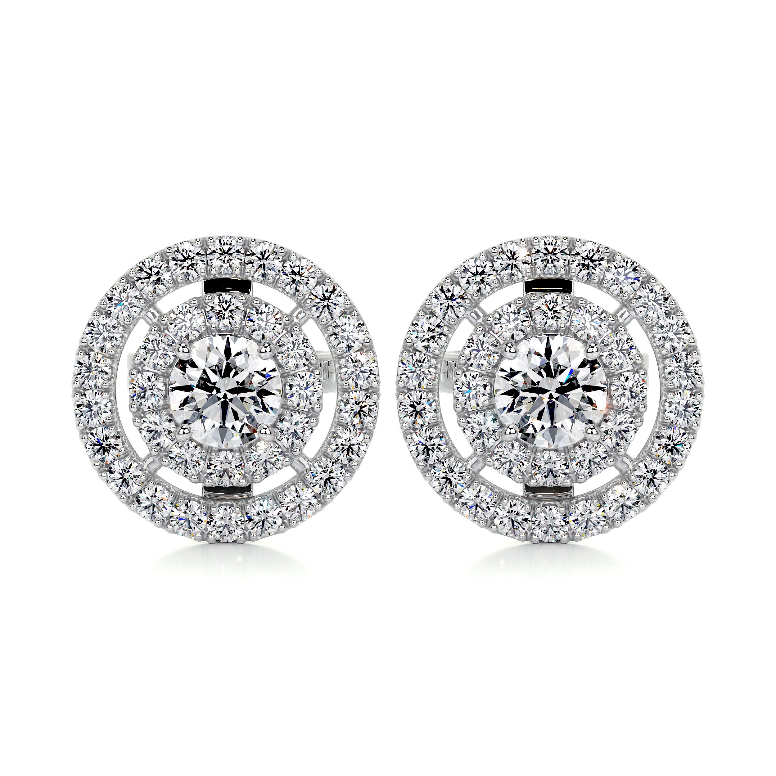 Joan Diamond Earrings (1 Carat) - 14K White Gold