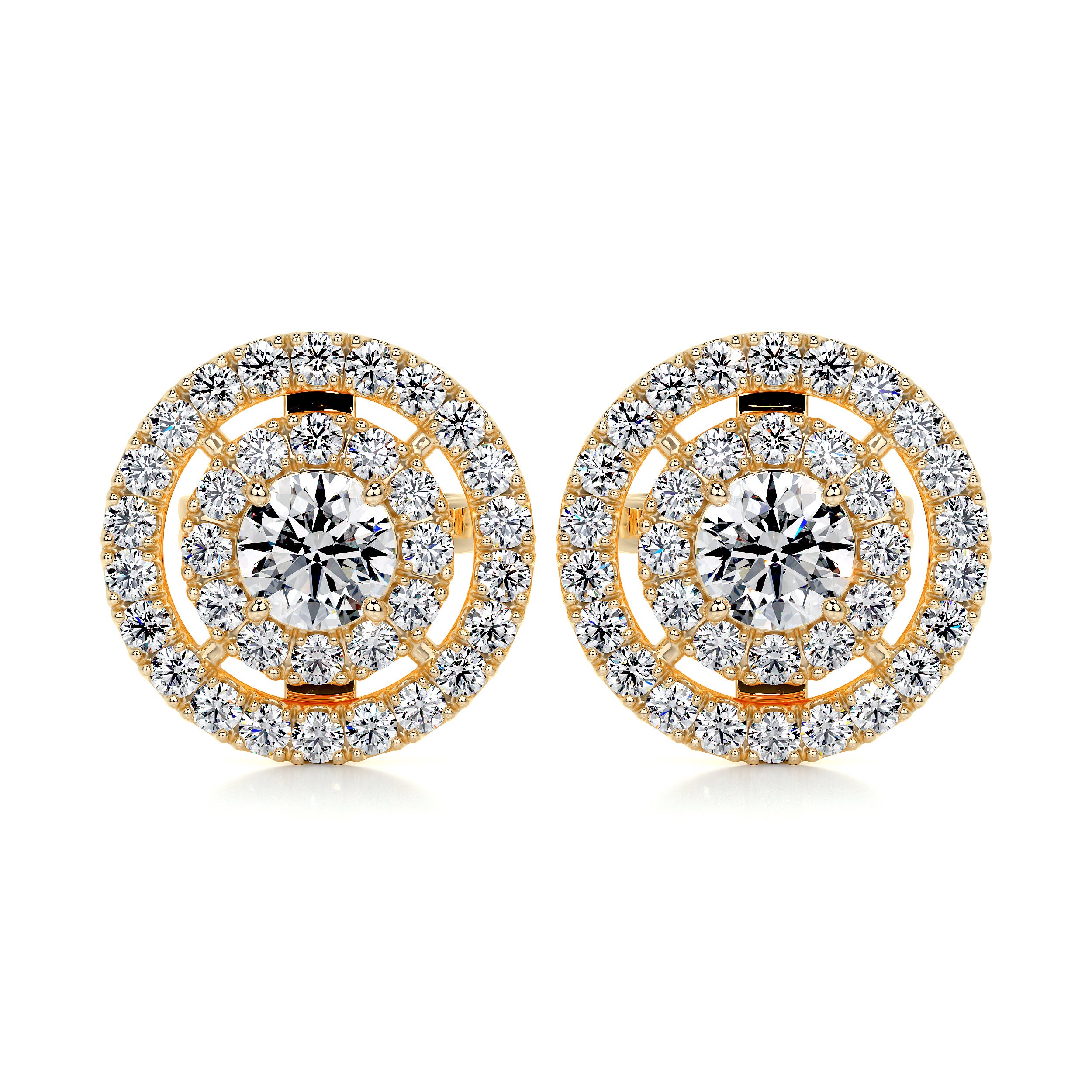 Joan Diamond Earrings (1 Carat) - 18K Yellow Gold
