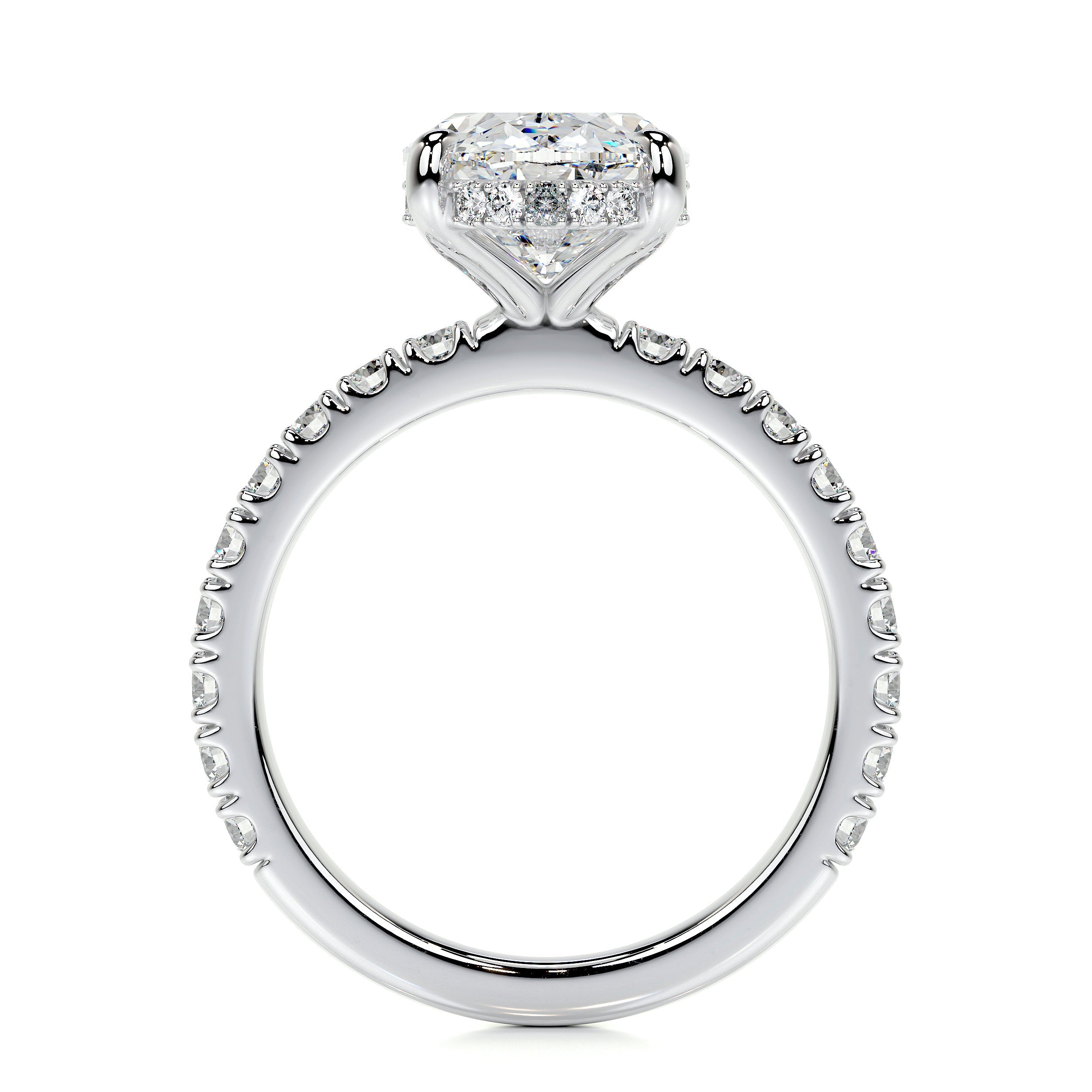 Lucy Lab Grown Diamond Ring   (3.5 Carat) -18K White Gold