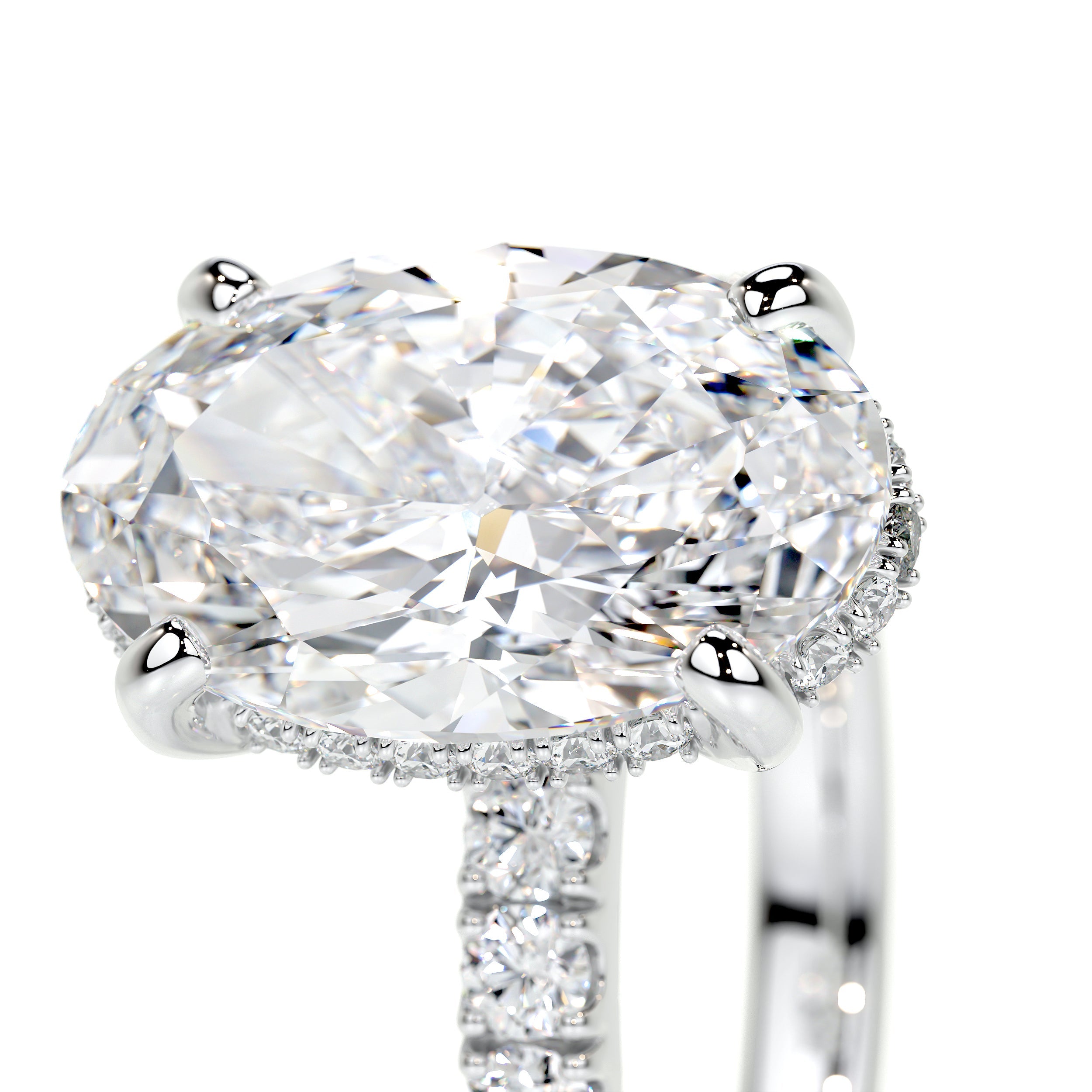 Lucy Lab Grown Diamond Ring   (3.5 Carat) -18K White Gold