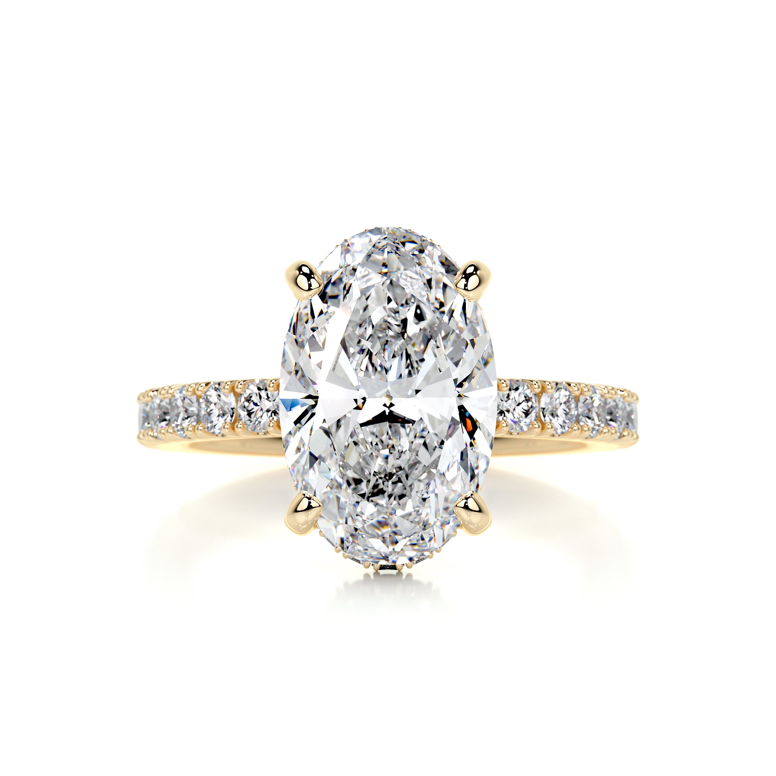 Lucy Diamond Engagement Ring -18K Yellow Gold