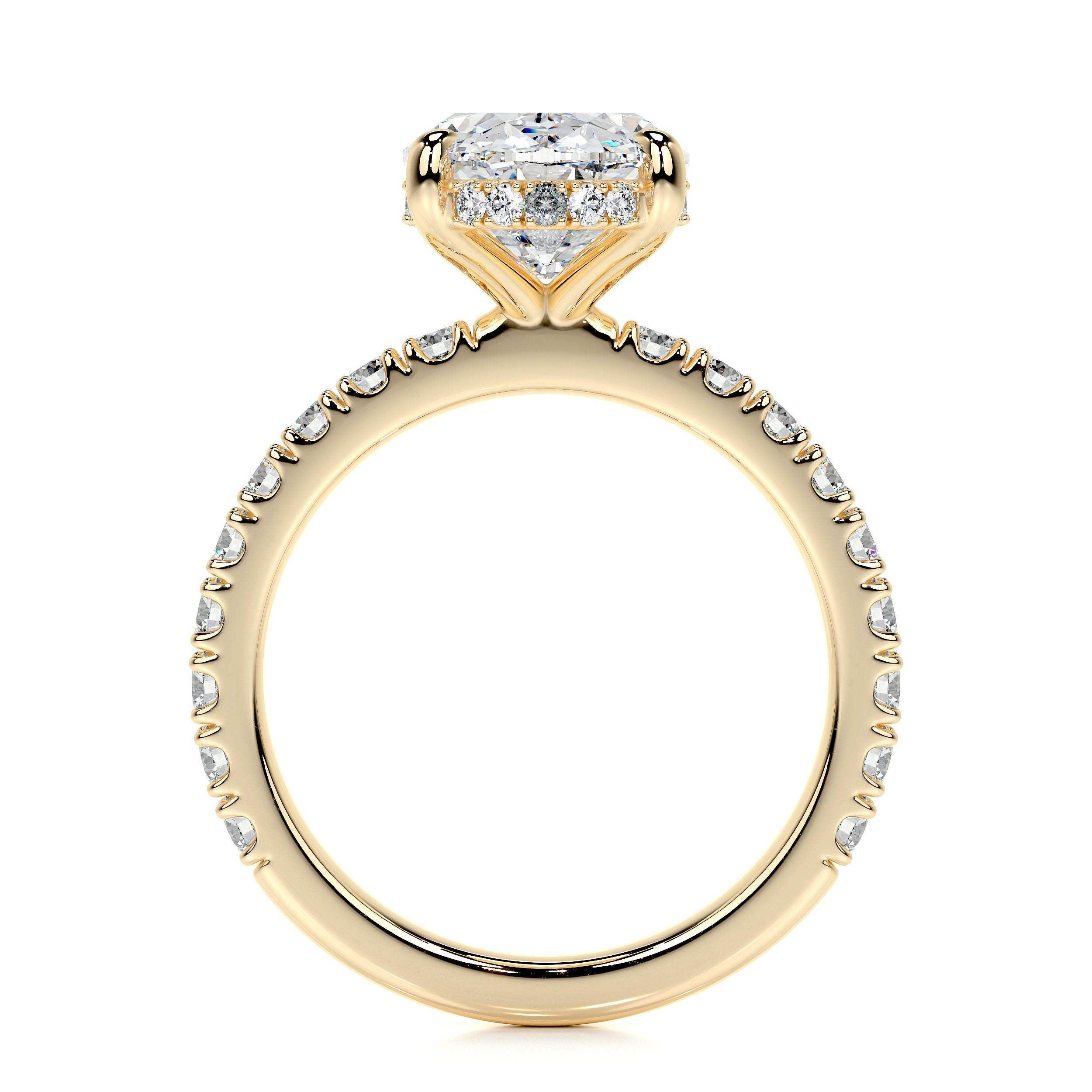 Lucy Lab Grown Diamond Ring (3.5 Carat) -18K Yellow Gold