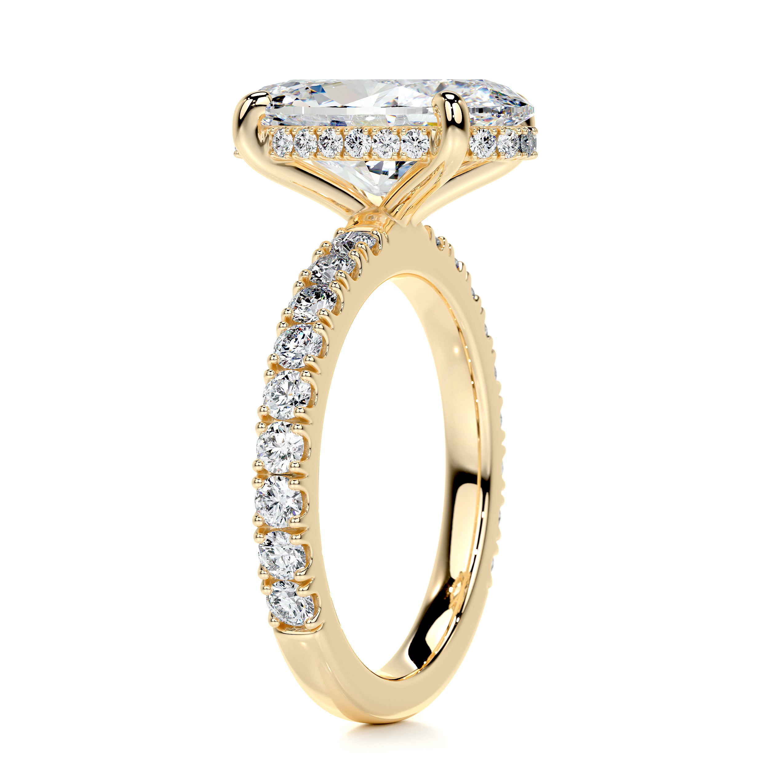 Lucy Diamond Engagement Ring -18K Yellow Gold