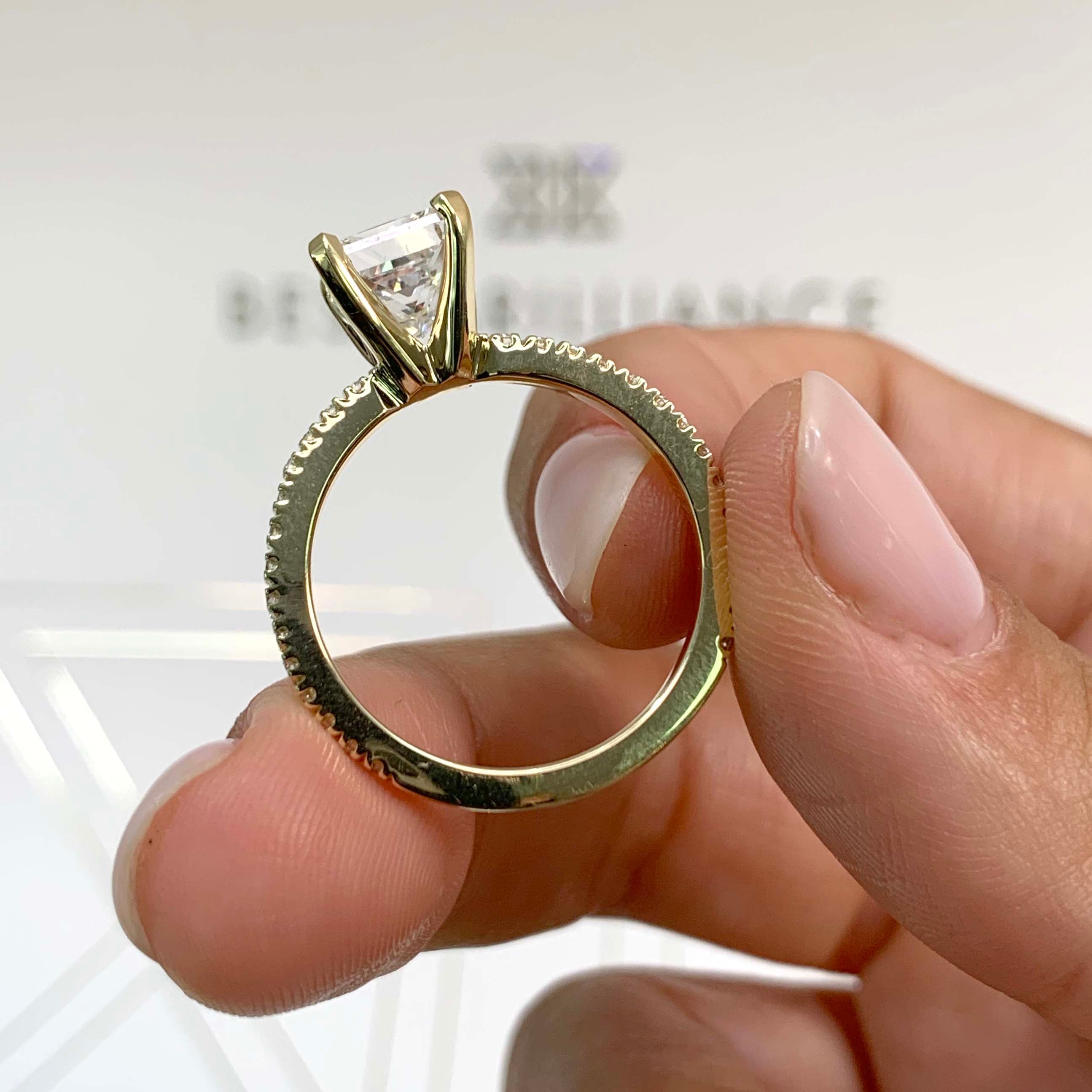 Stephanie Diamond Engagement Ring -18K Yellow Gold