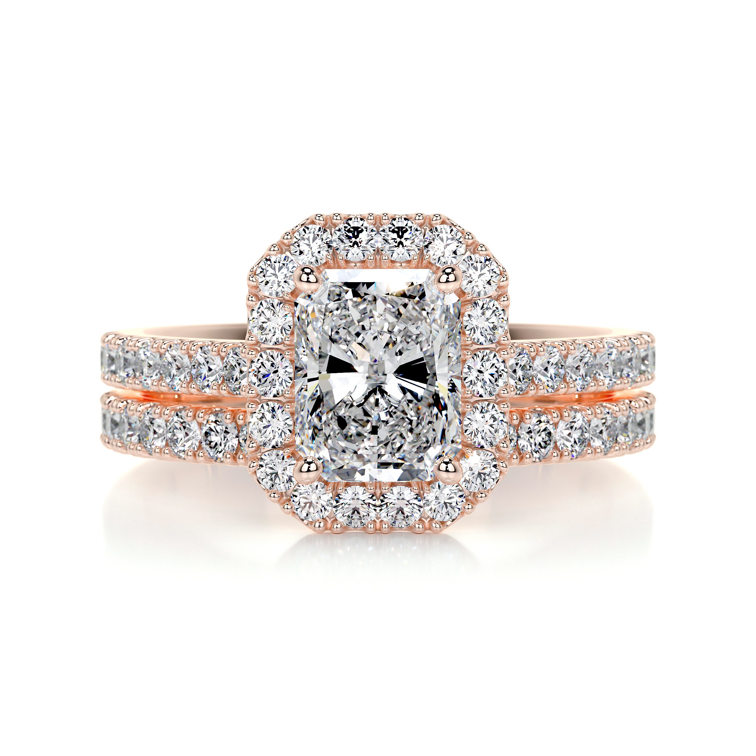Andrea Diamond Bridal Set -14K Rose Gold