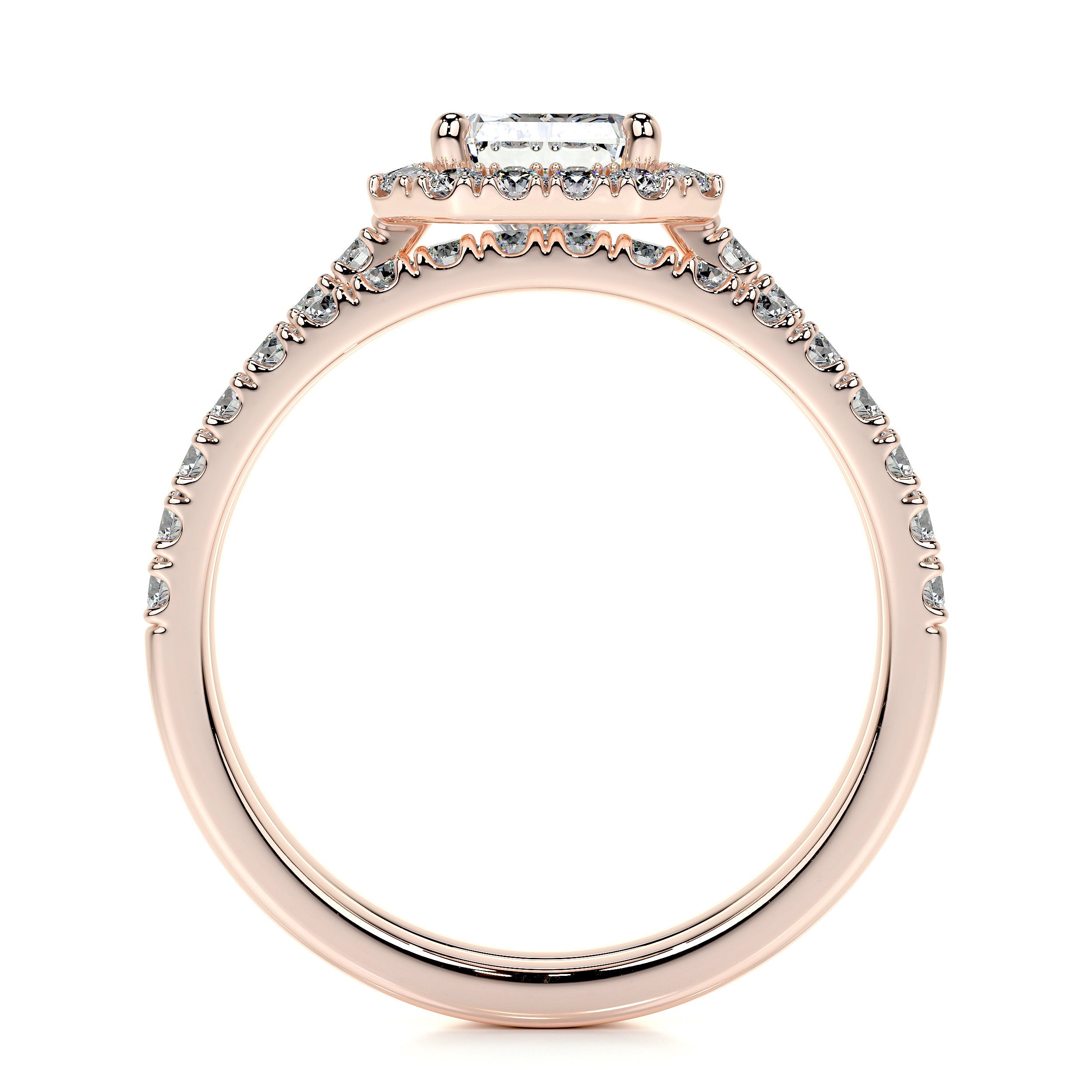 Andrea Lab Grown Diamond Bridal Set (3 Carat) -14K Rose Gold
