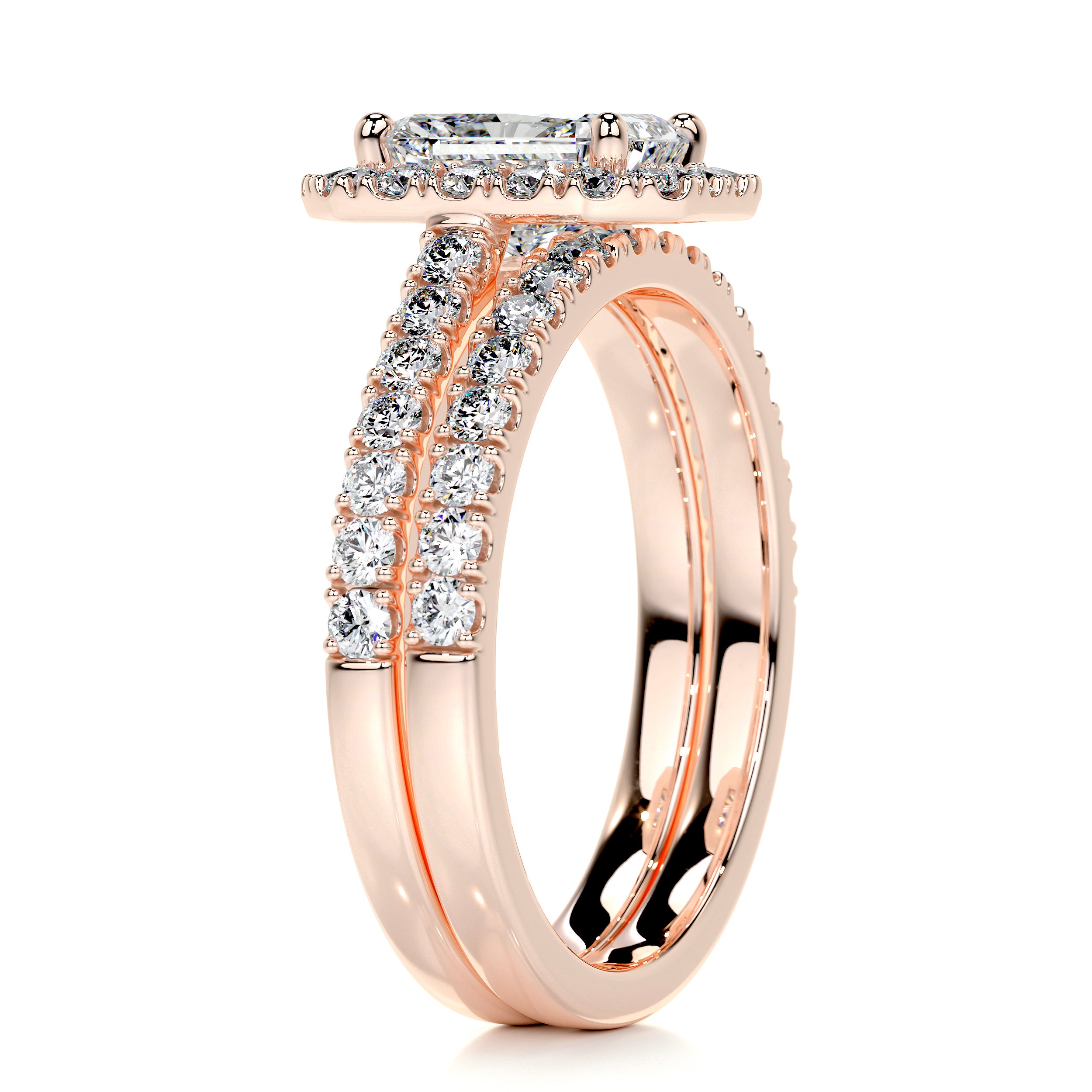 Andrea Diamond Bridal Set -14K Rose Gold