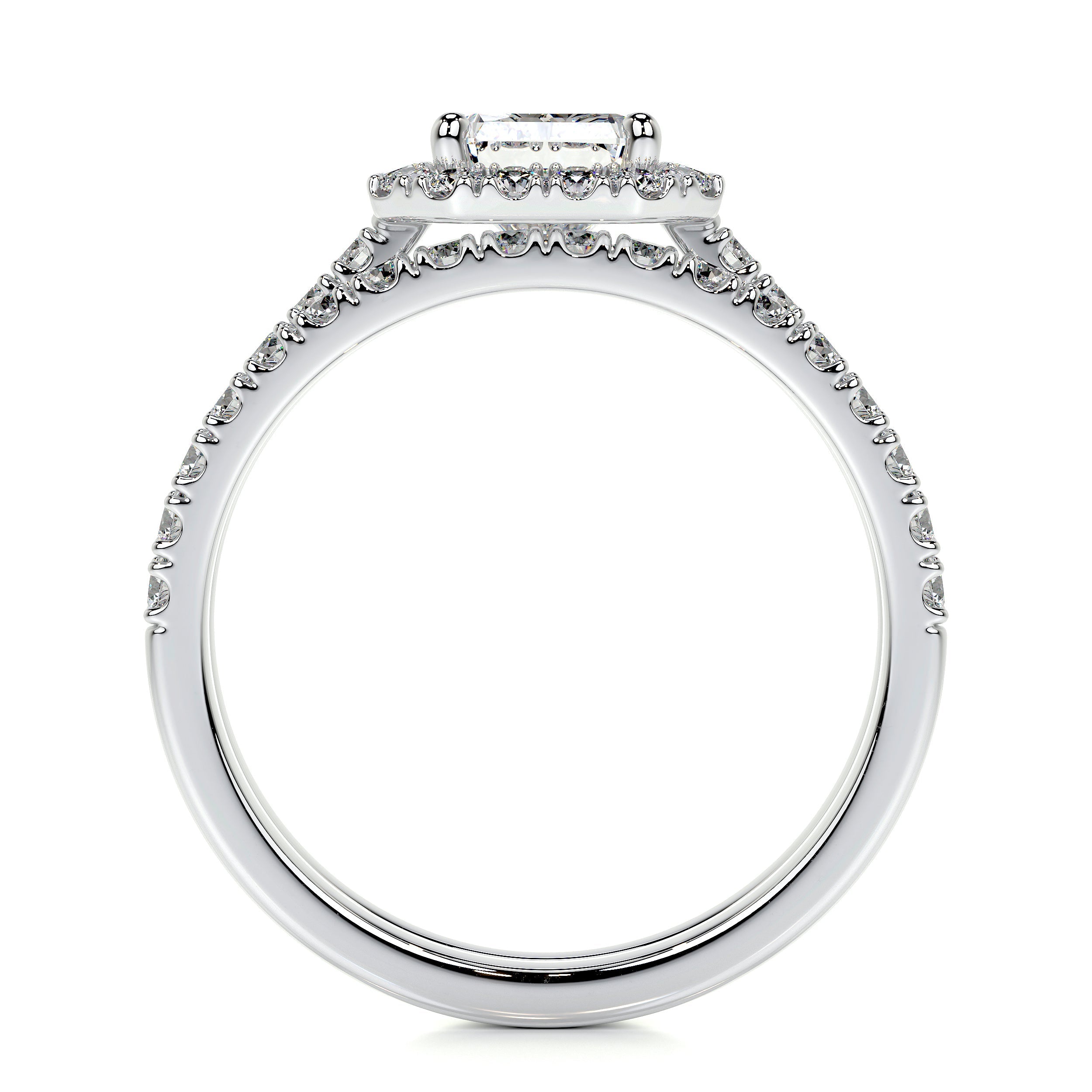 Andrea Lab Grown Diamond Bridal Set   (3 Carat) -14K White Gold