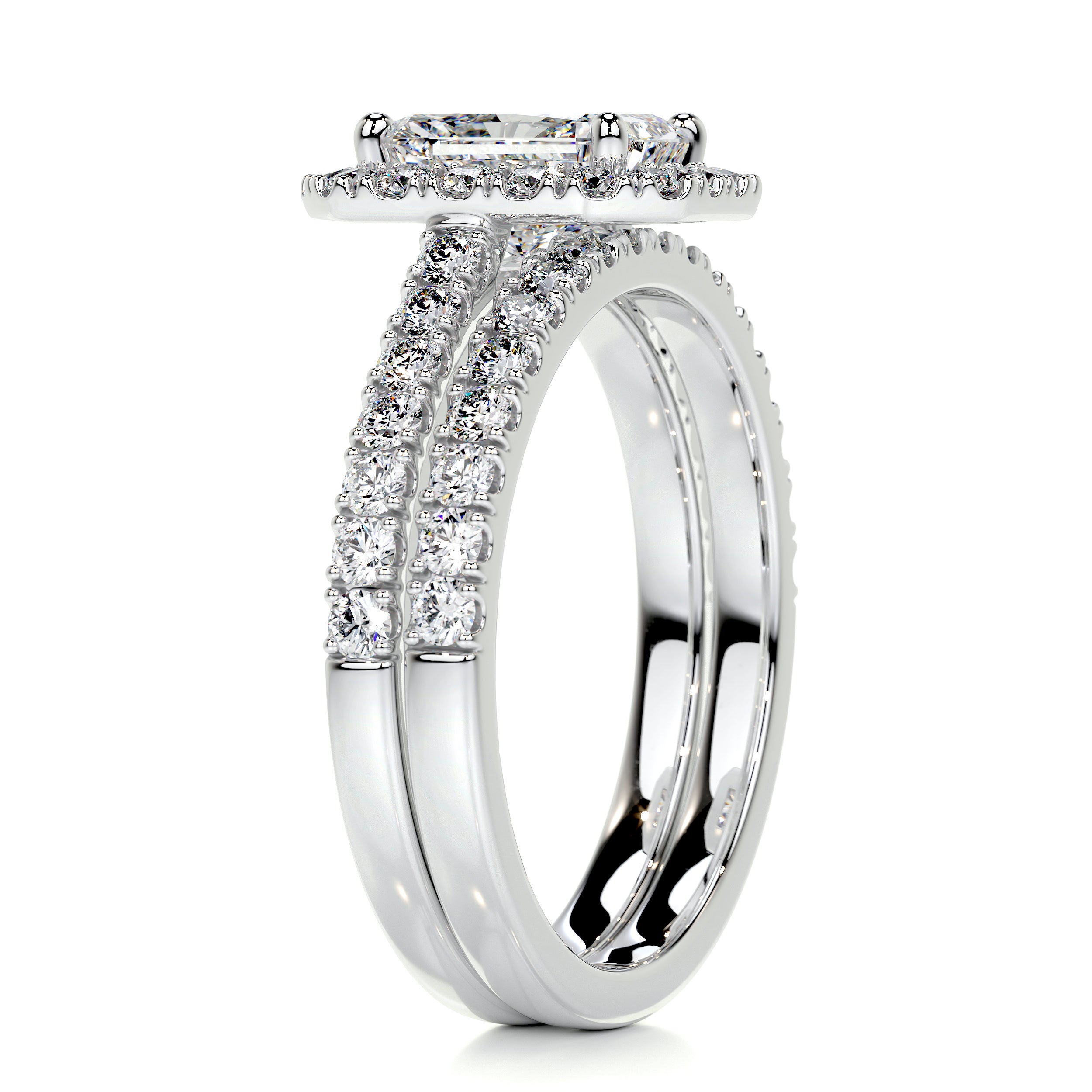 Andrea Diamond Bridal Set -Platinum