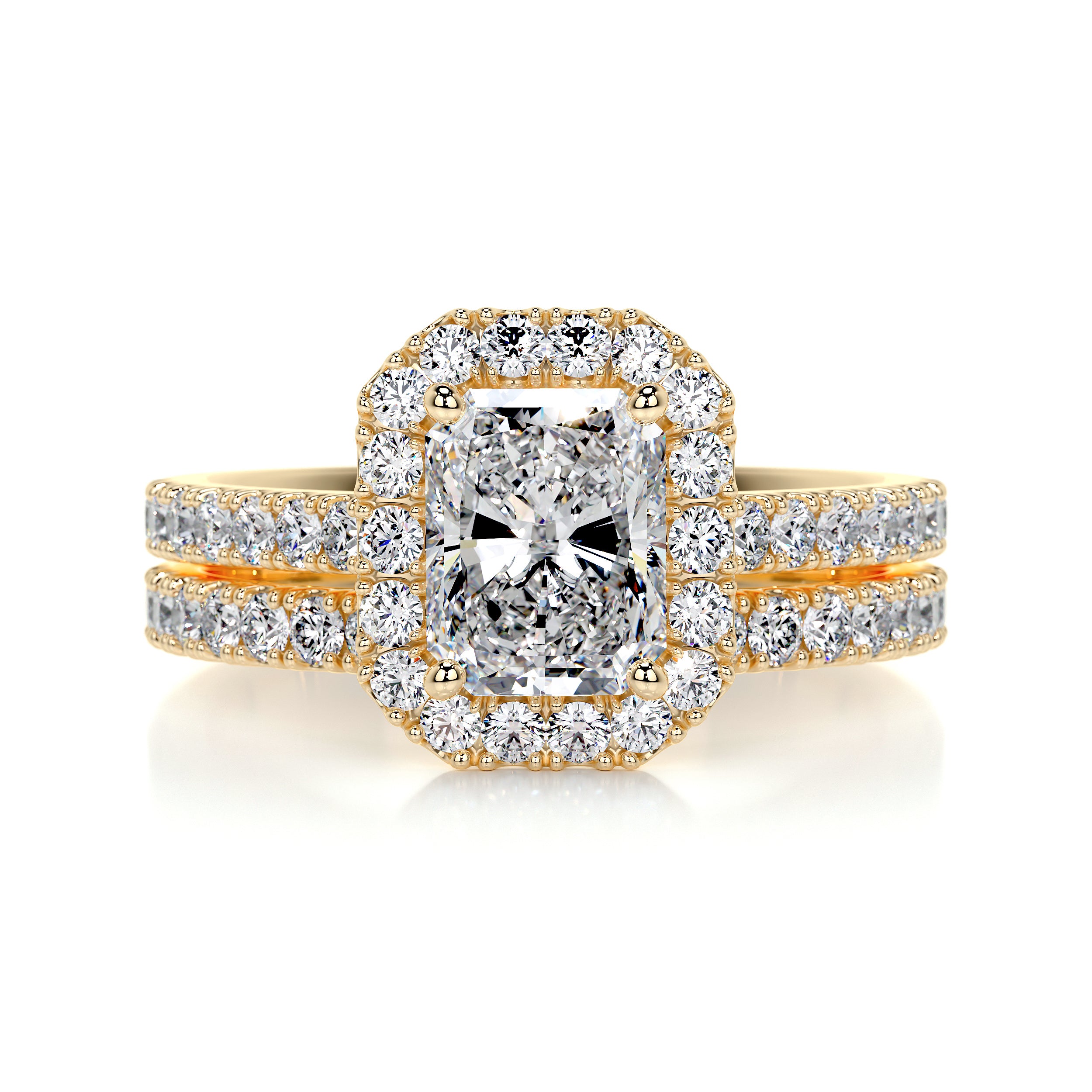 Andrea Diamond Bridal Set -18K Yellow Gold