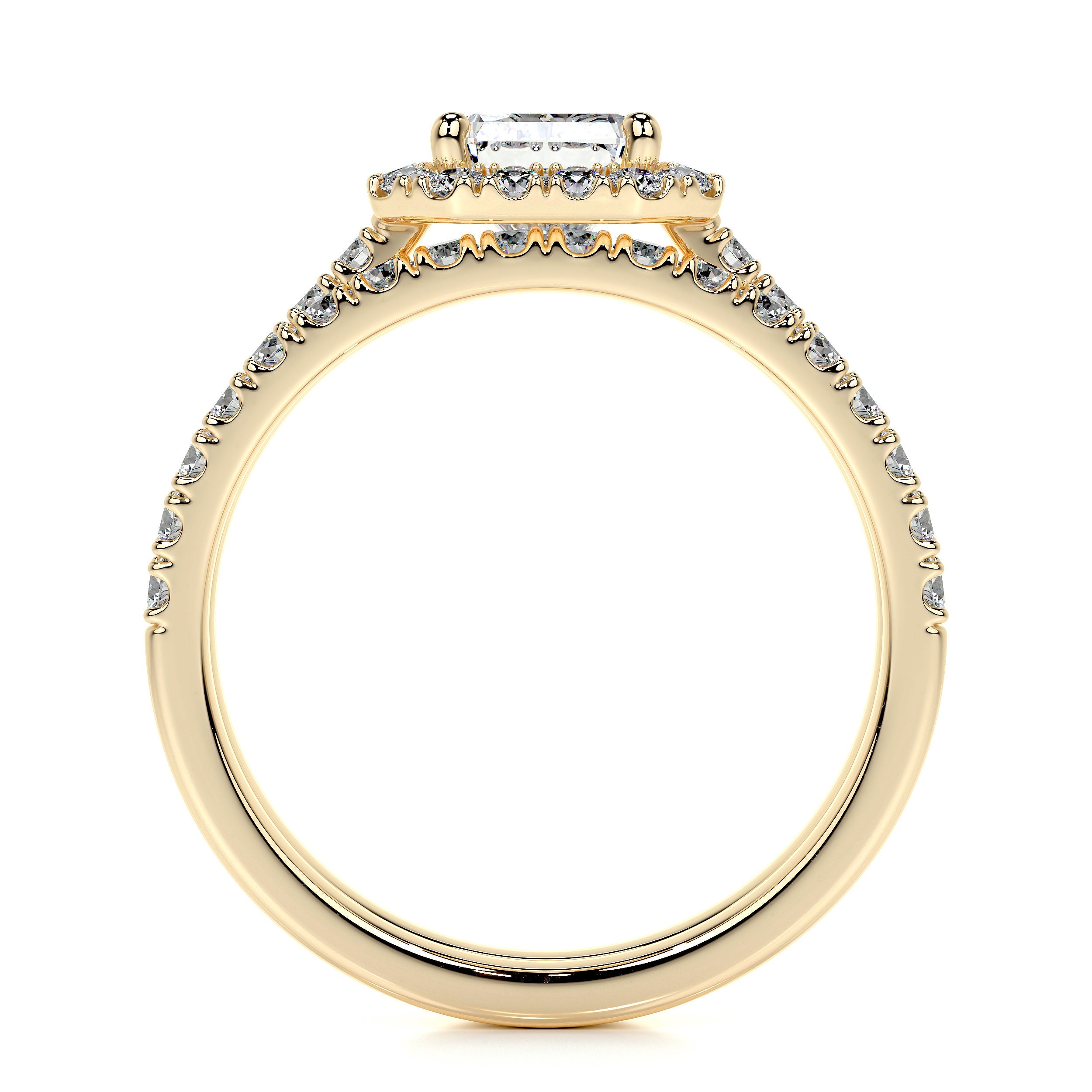 Andrea Lab Grown Diamond Bridal Set (3 Carat) -18K Yellow Gold