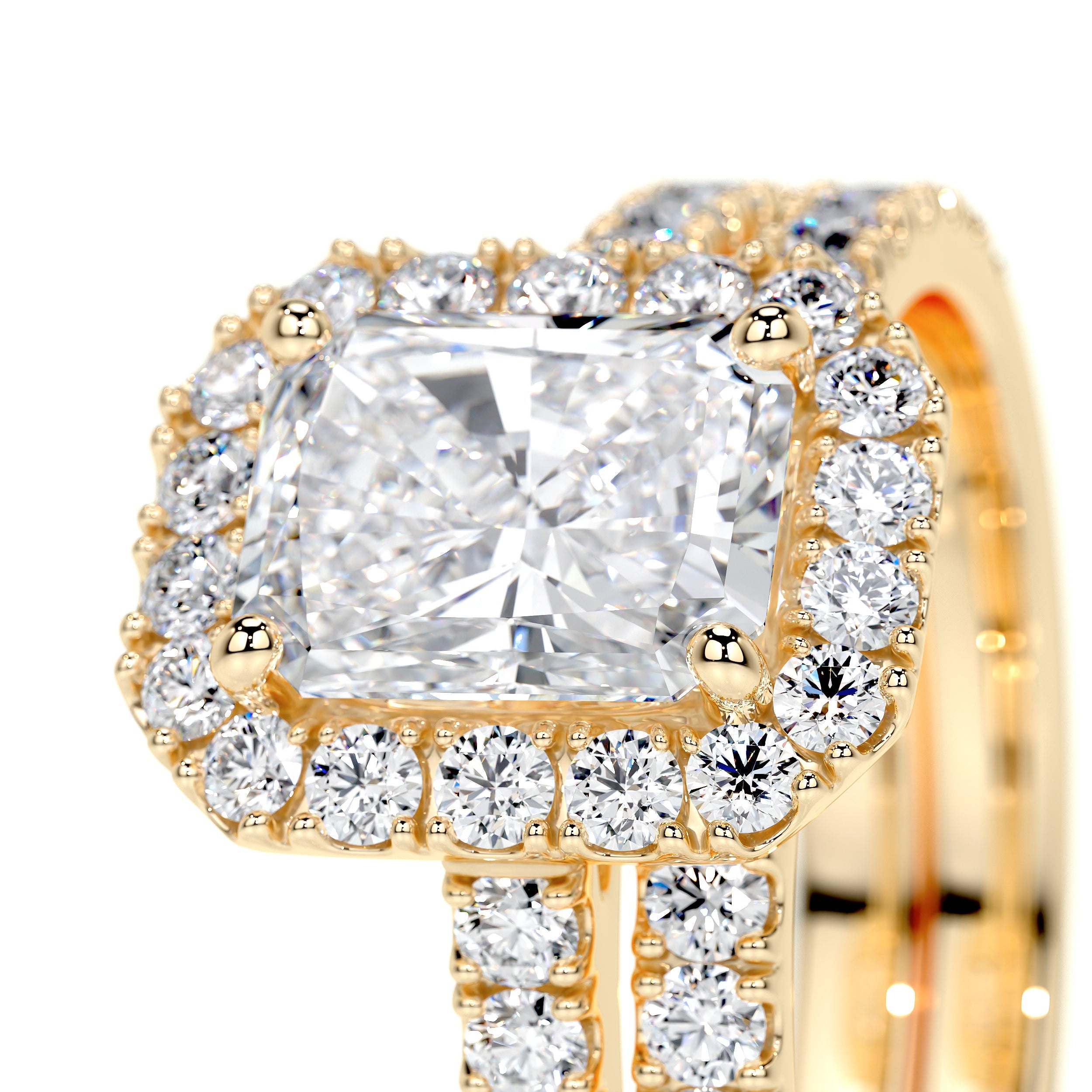 Andrea Lab Grown Diamond Bridal Set (3 Carat) -18K Yellow Gold