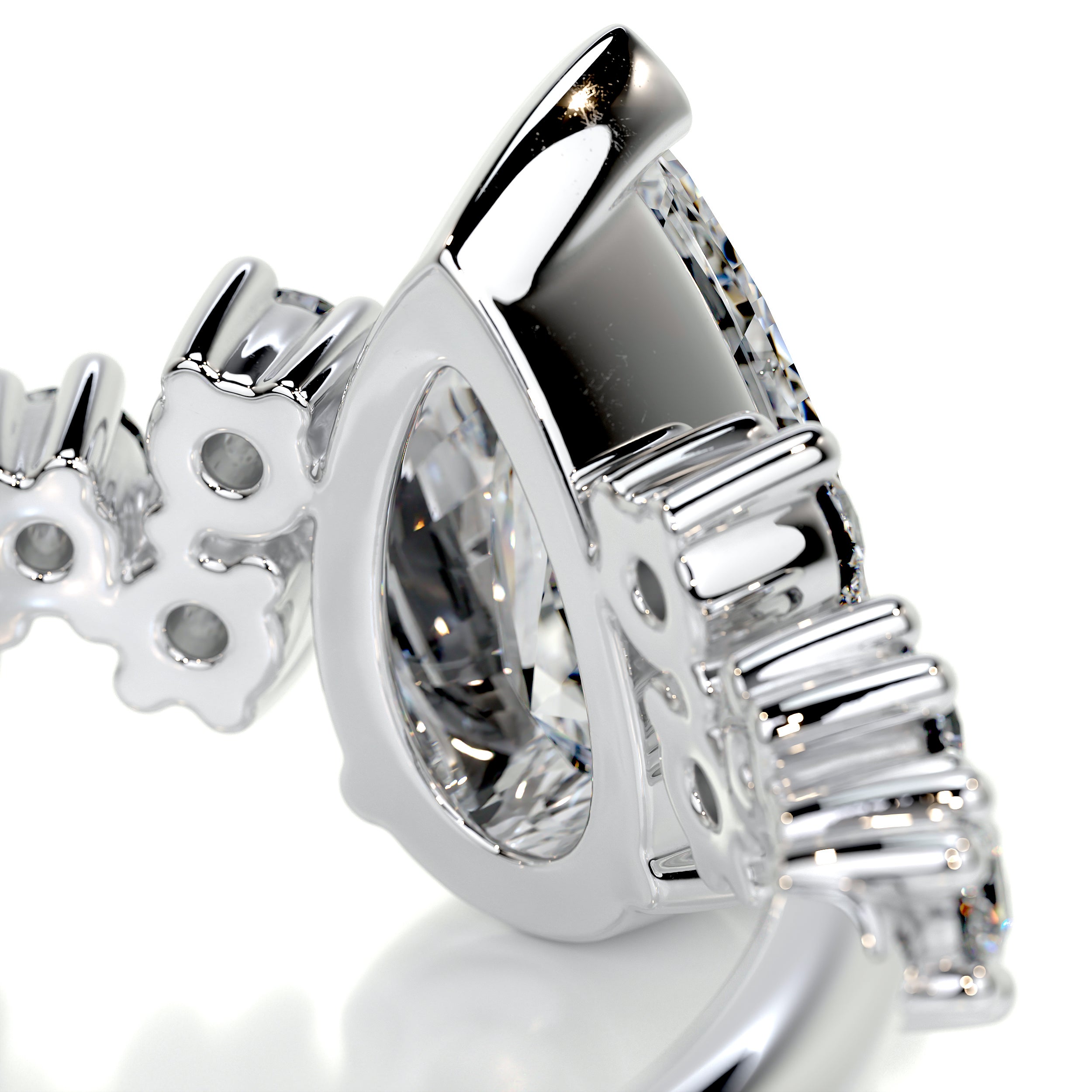 Mabel Diamond Engagement Ring -14K White Gold