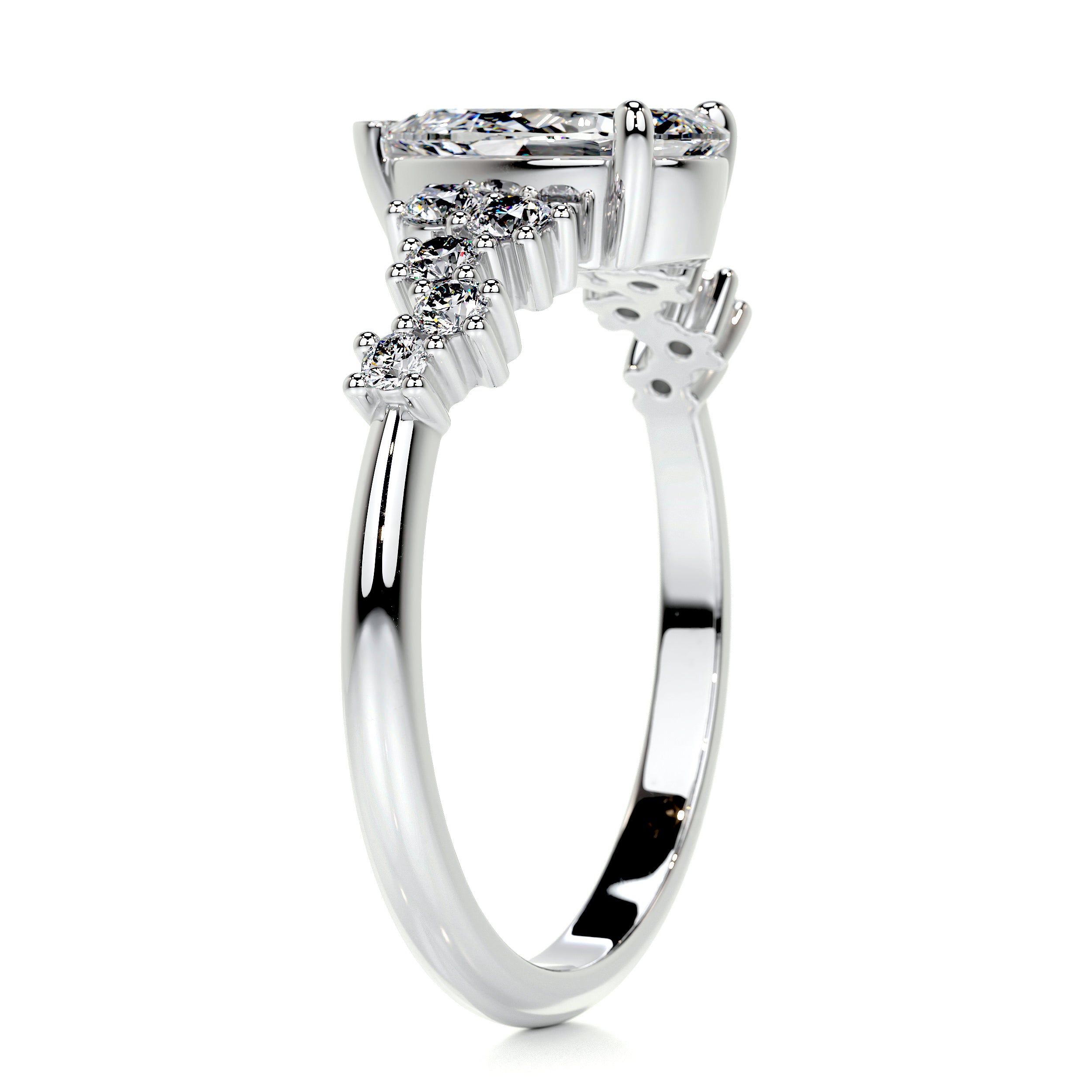 Mabel Diamond Engagement Ring -14K White Gold