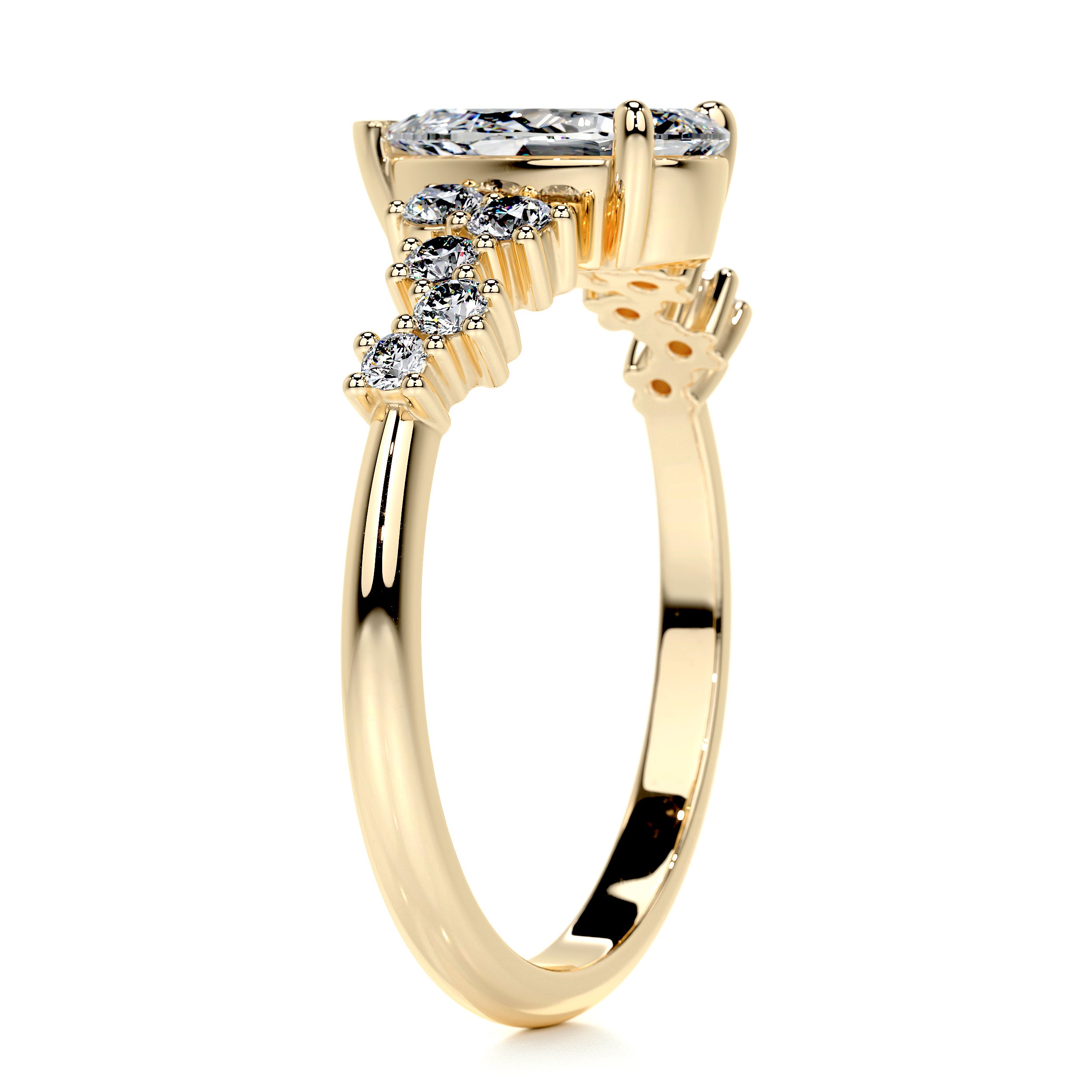 Mabel Diamond Engagement Ring -18K Yellow Gold