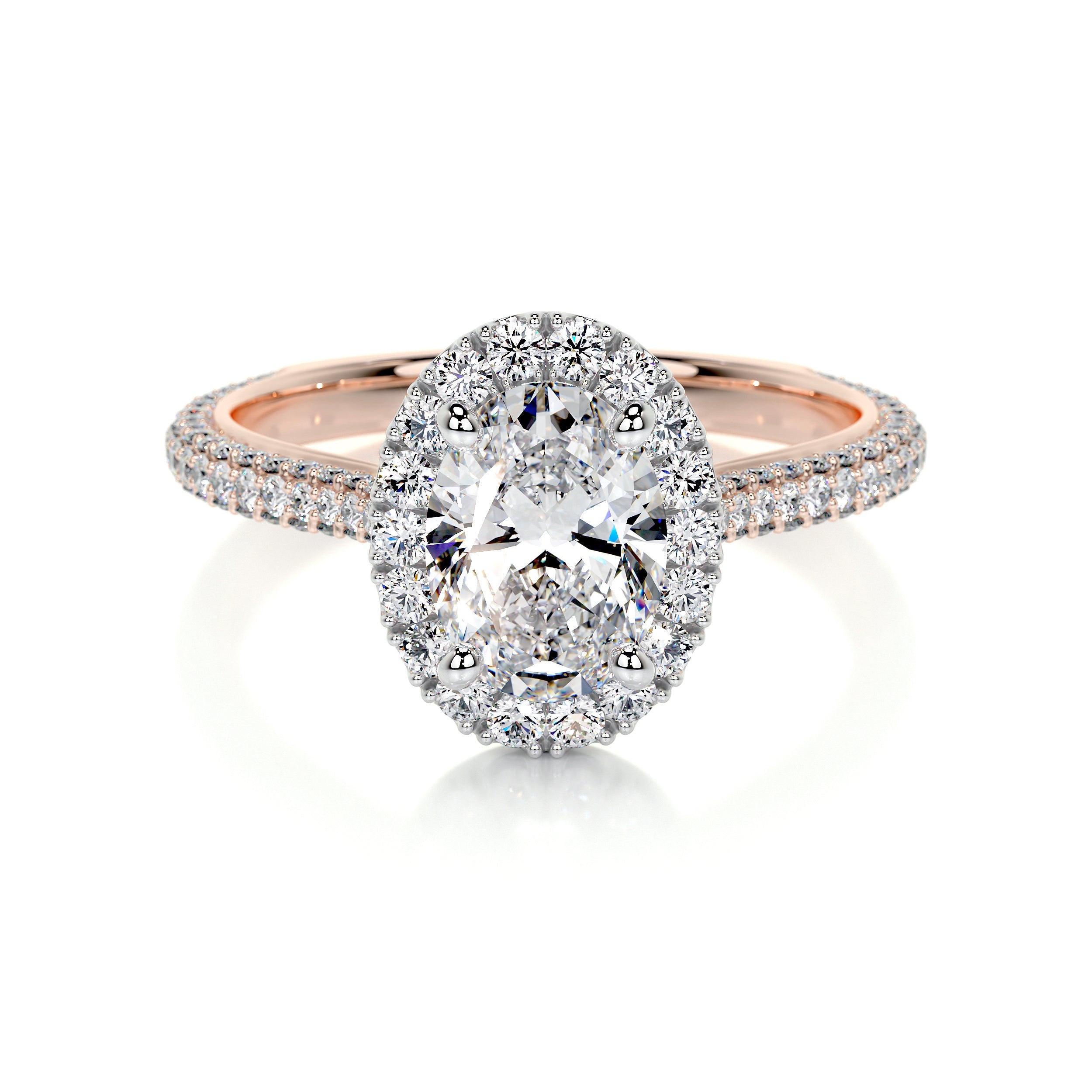 Kinley Lab Grown Diamond Ring (2.25 Carat) -14K Rose Gold