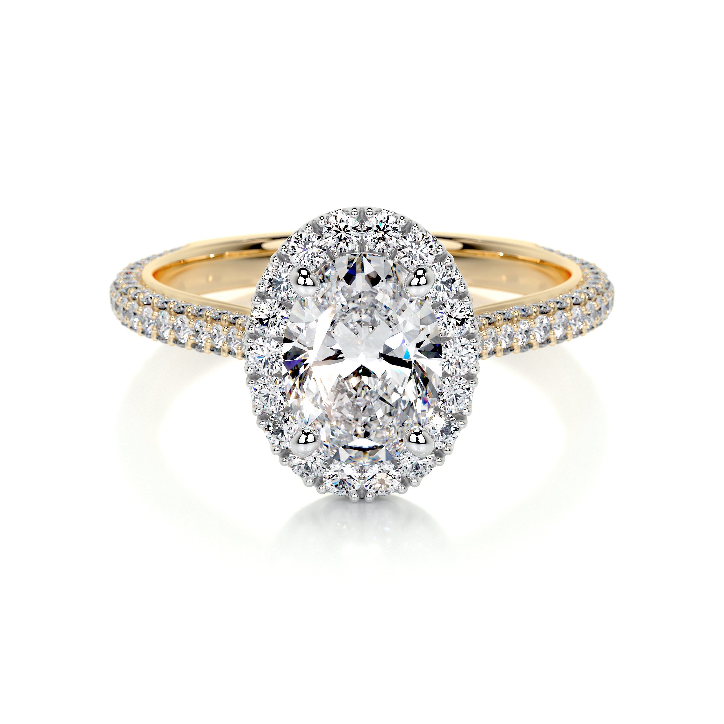 Kinley Lab Grown Diamond Ring (2.25 Carat) -18K Yellow Gold
