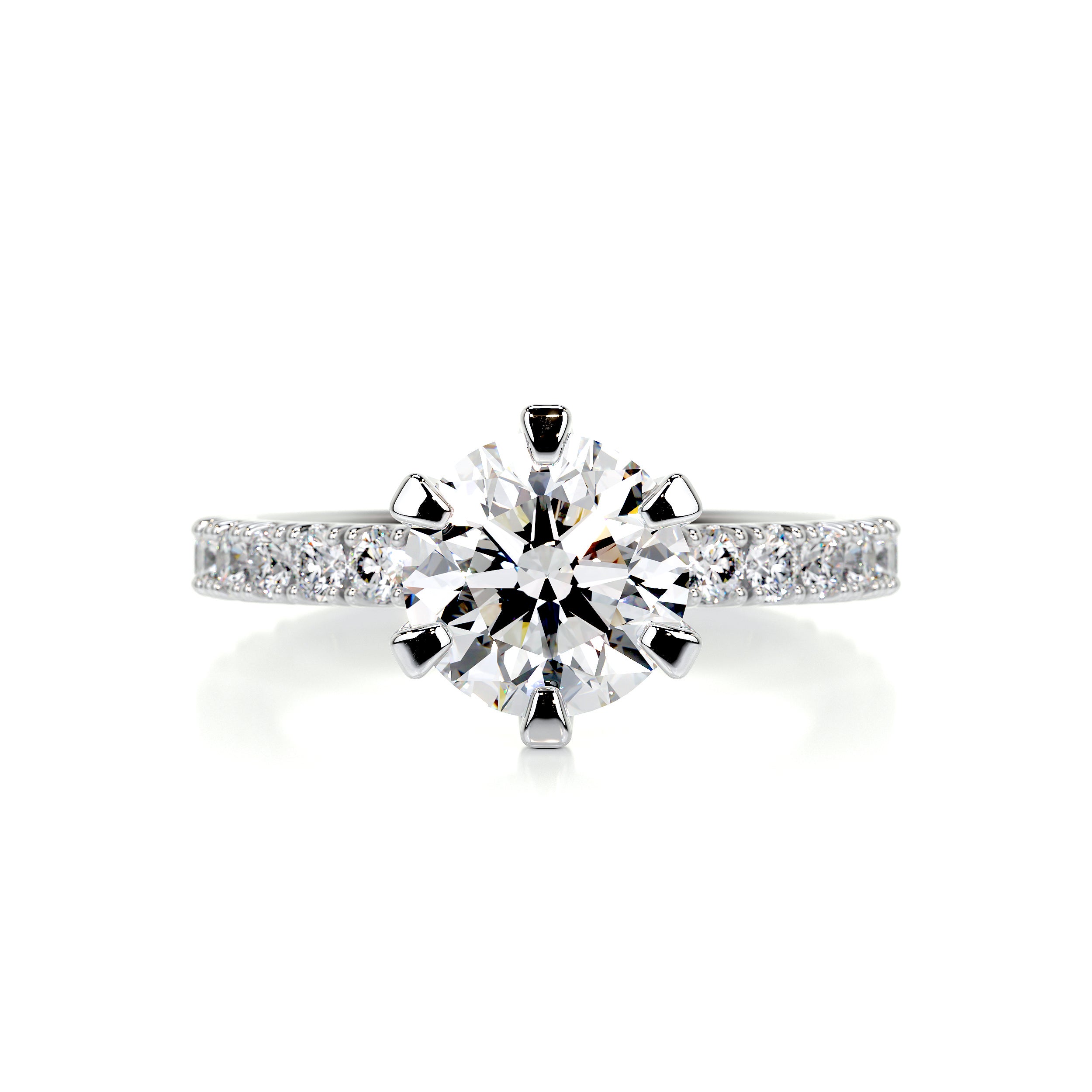 Veronica Diamond Engagement Ring -14K White Gold