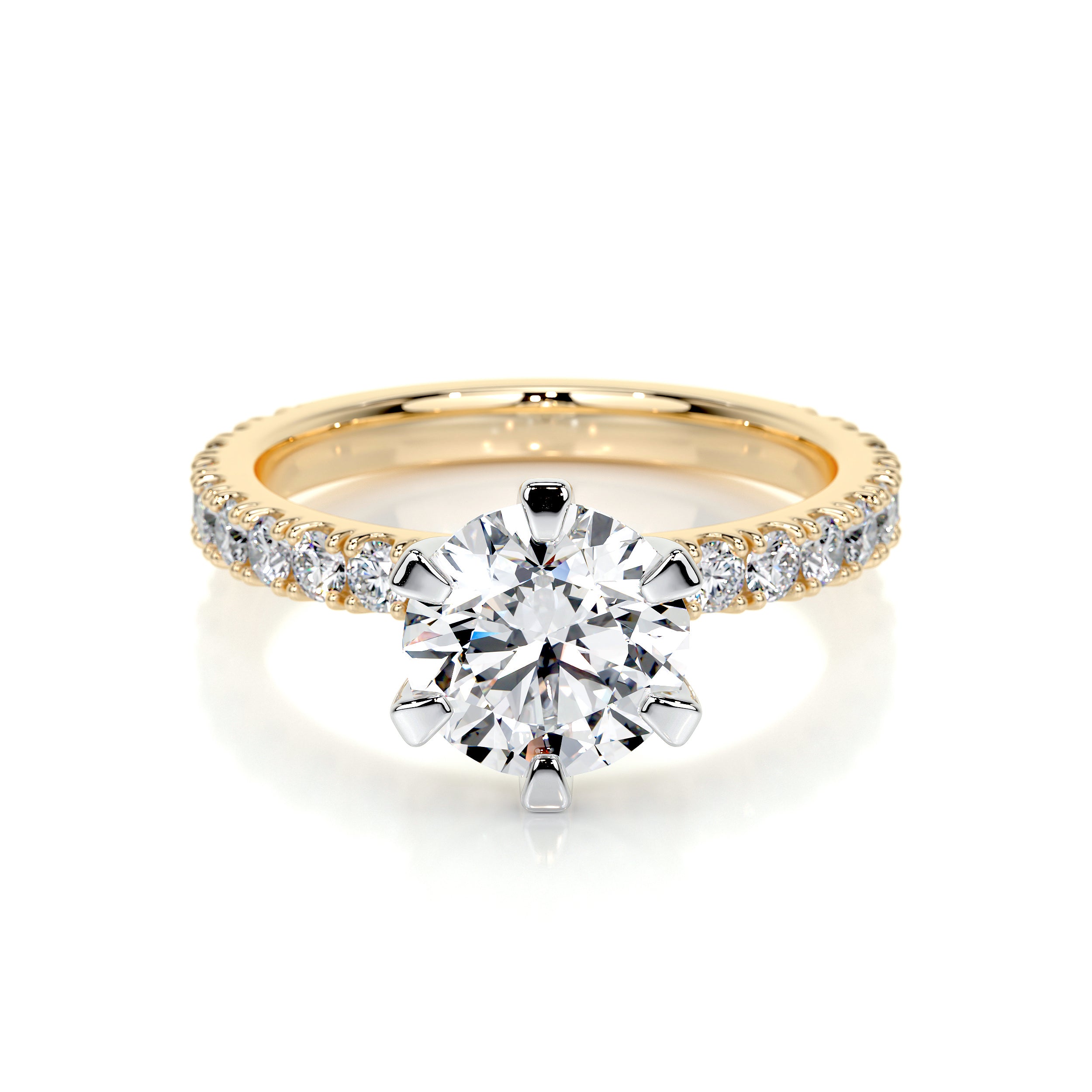 Veronica Lab Grown Diamond Ring   (2 Carat) -18K Yellow Gold