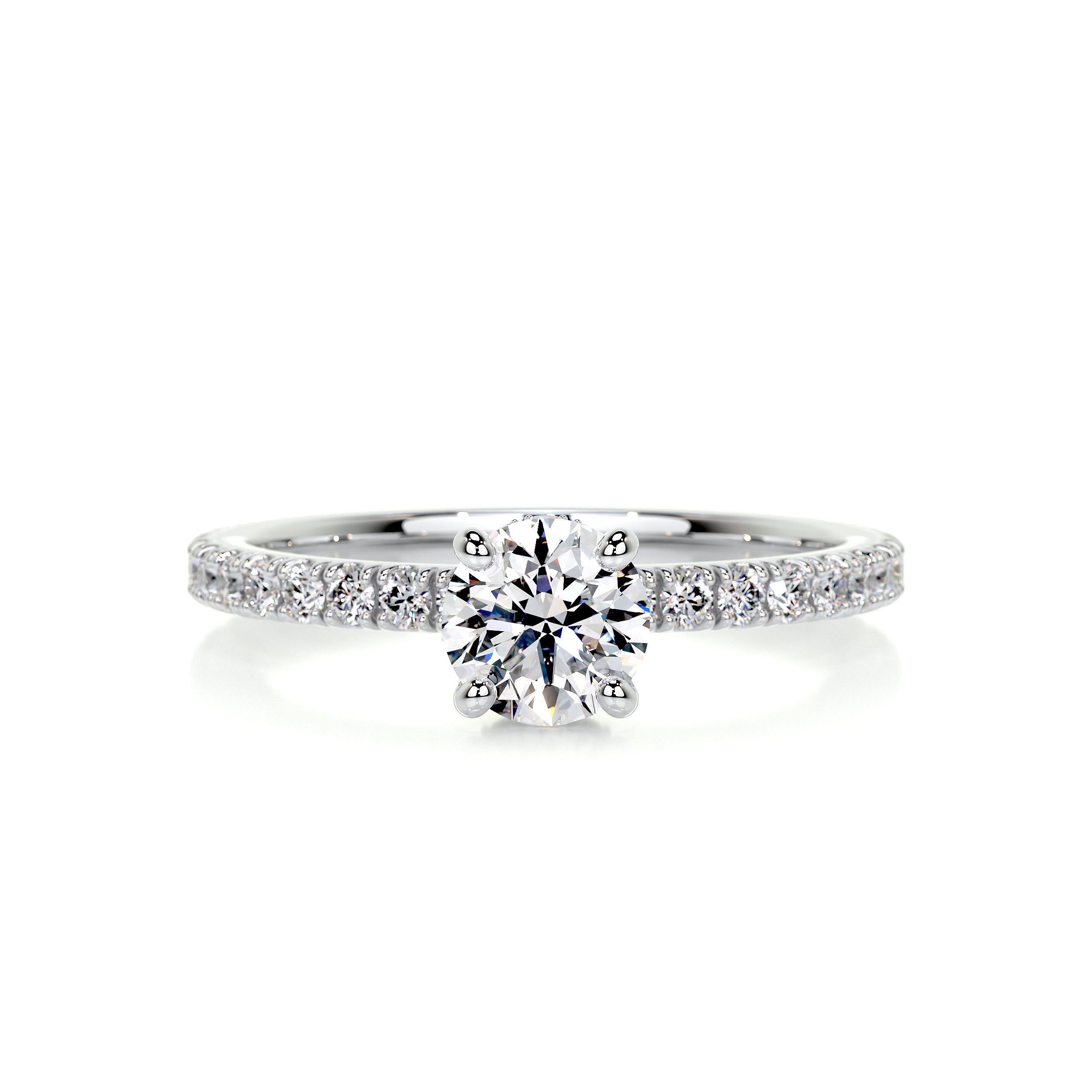 Vivienne Diamond Engagement Ring - 14K White Gold