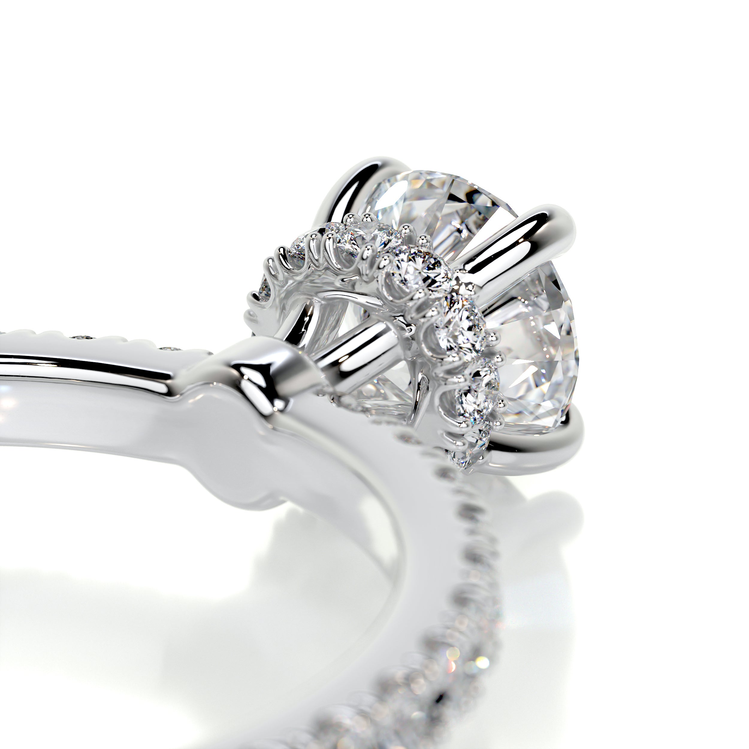Vivienne Diamond Engagement Ring - 18K White Gold