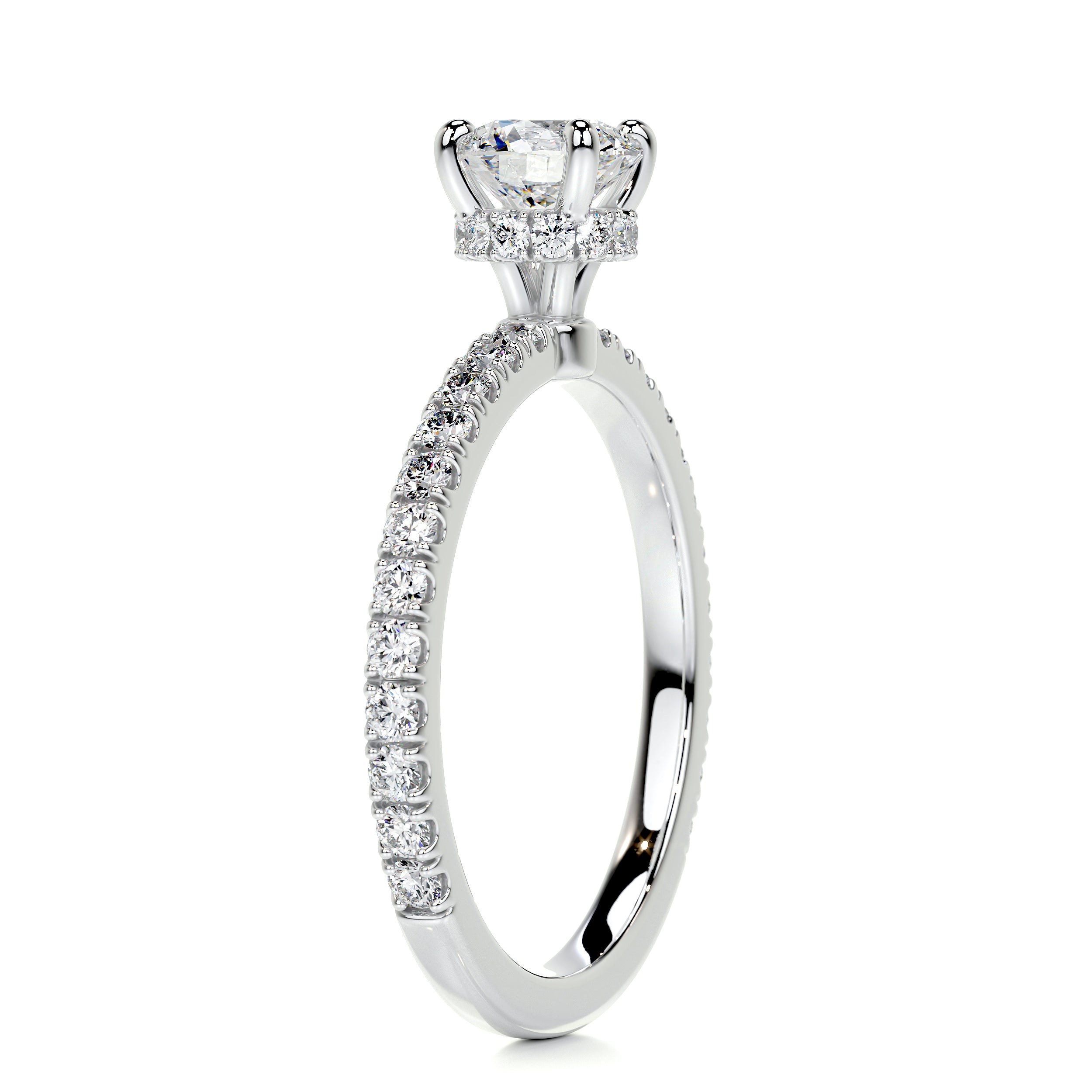 Vivienne Diamond Engagement Ring - 18K White Gold