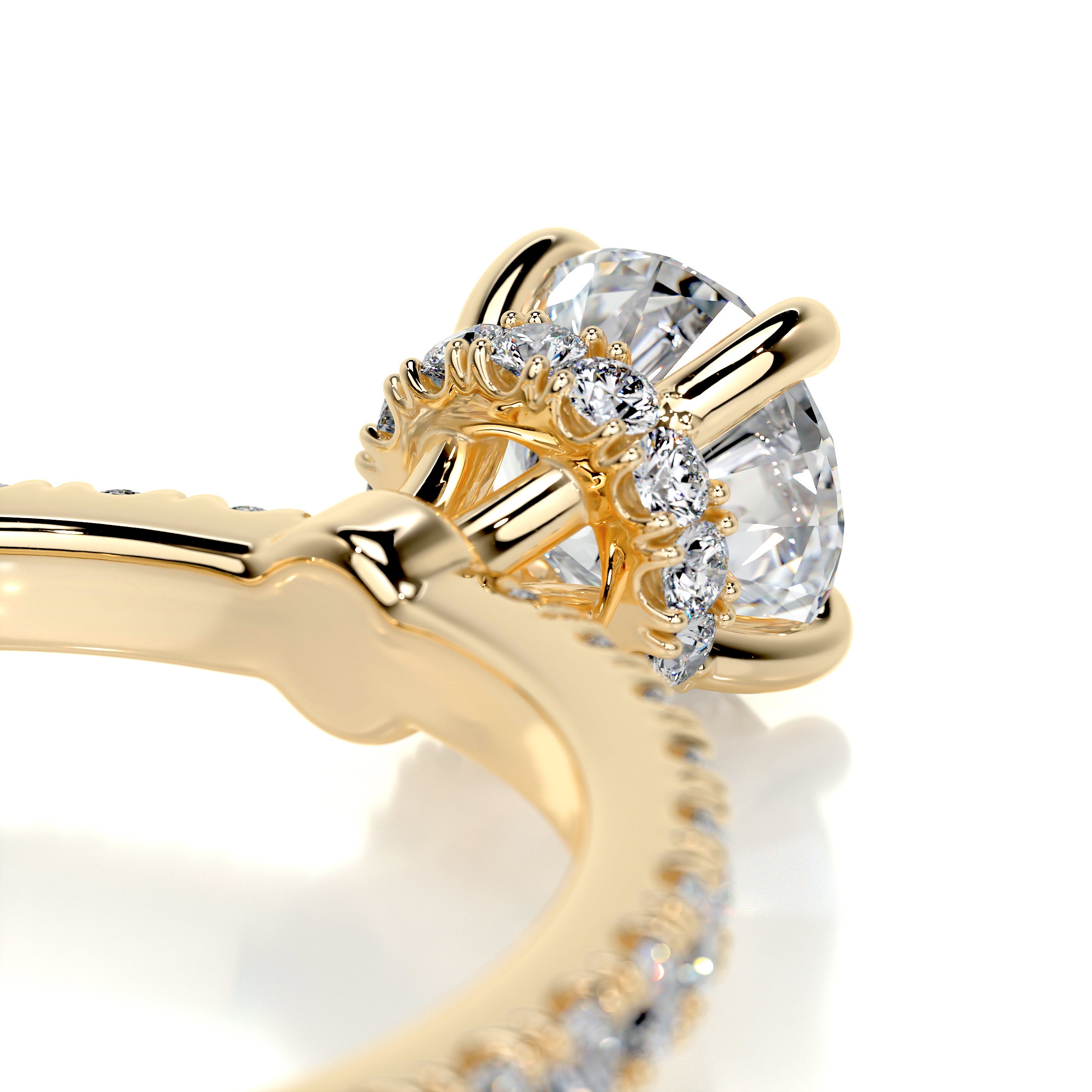 Vivienne Diamond Engagement Ring - 18K Yellow Gold